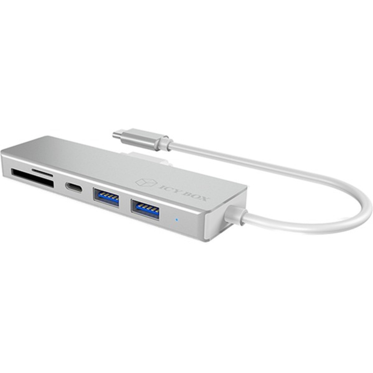 RAIDSONIC IB-HUB1413-CR USB Hub, Silber