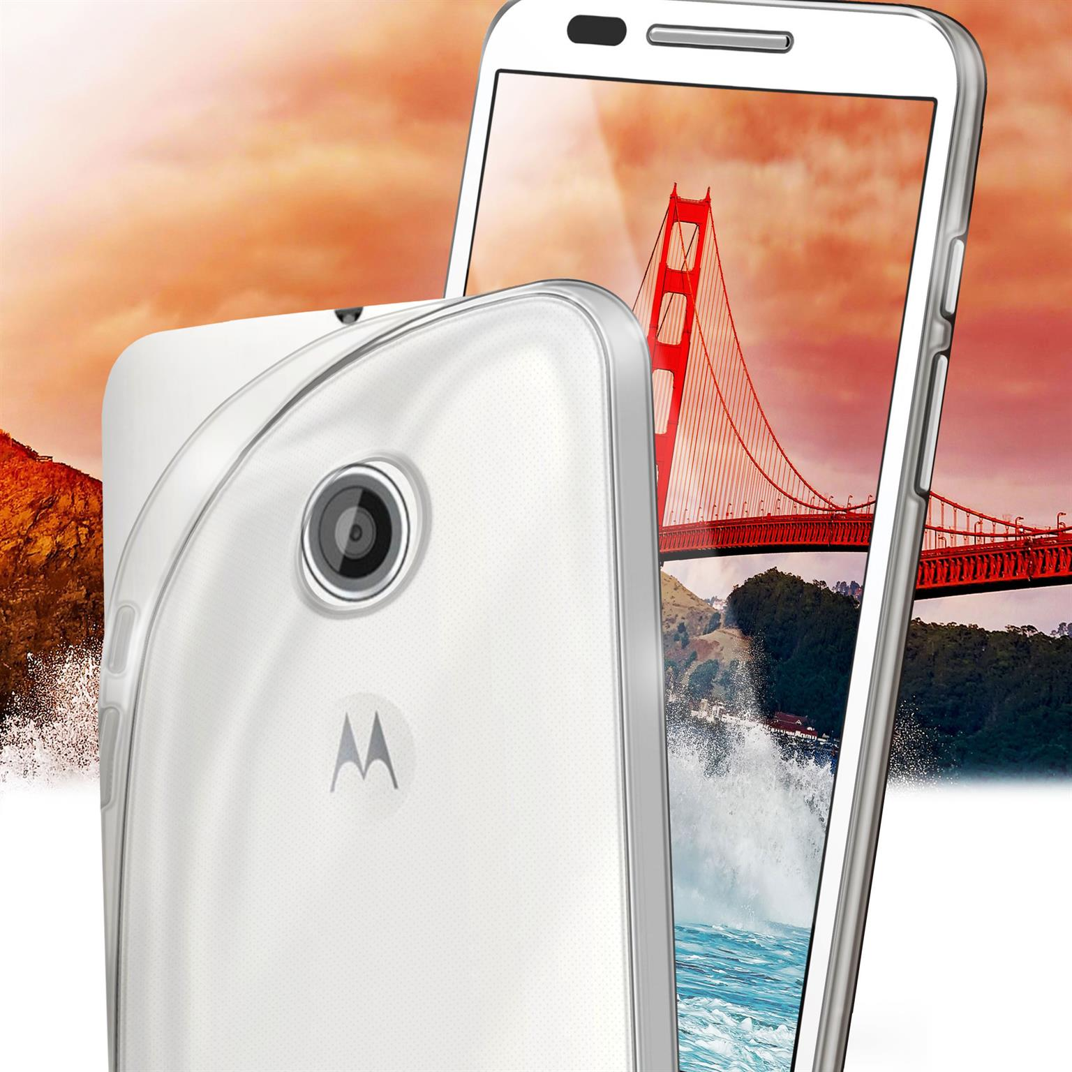 E, Moto MOEX Case, Aero Backcover, Crystal-Clear Motorola,