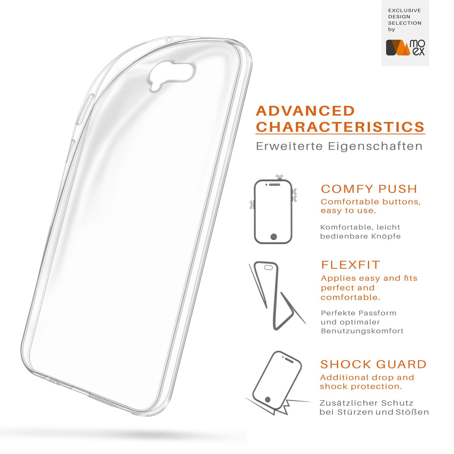 MOEX Aero Crystal-Clear A9, Case, Backcover, HTC, One