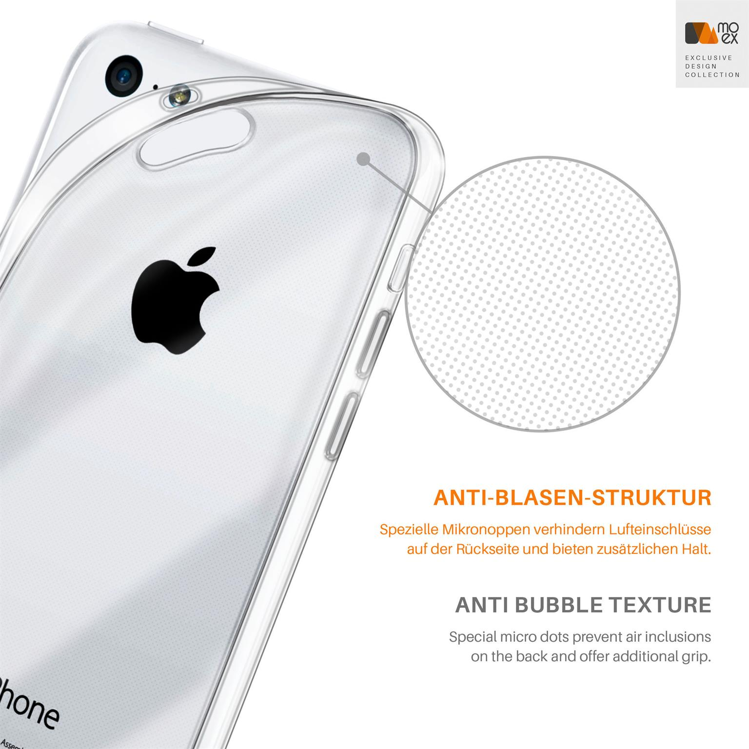 MOEX Aero Backcover, iPhone Case, Crystal-Clear Apple, 5c
