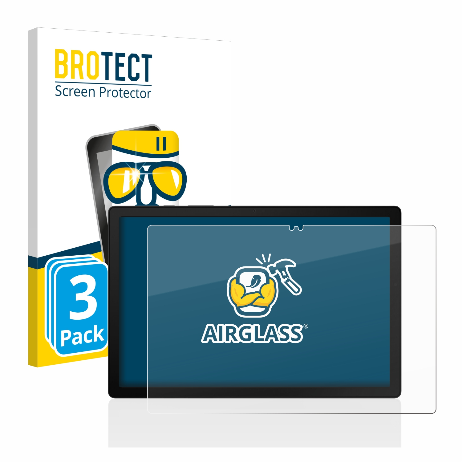 BROTECT Samsung A8 klare Airglass 3x Tab WiFi) Schutzfolie(für Galaxy