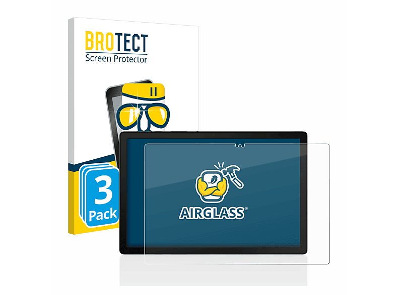 BROTECT 3x Airglass klare Schutzfolie(für Samsung Galaxy Tab A8 WiFi)