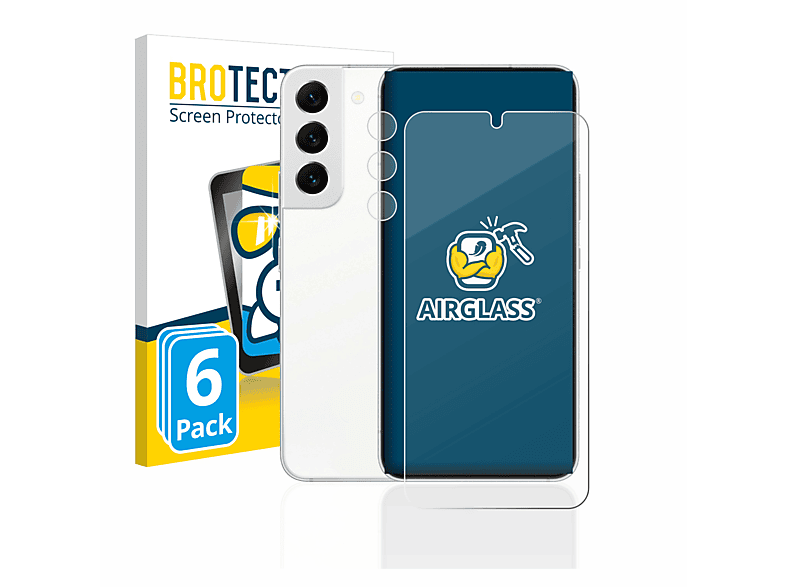 BROTECT 6x Airglass klare Schutzfolie(für Samsung Galaxy S22 5G)
