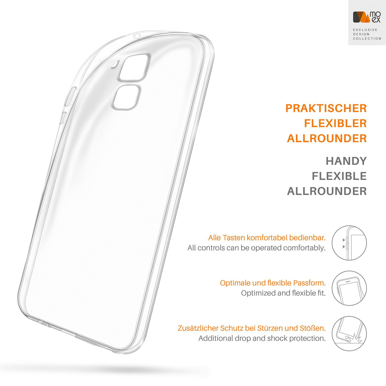 MOEX Aero Case, Crystal-Clear Huawei, Honor Backcover, 5C