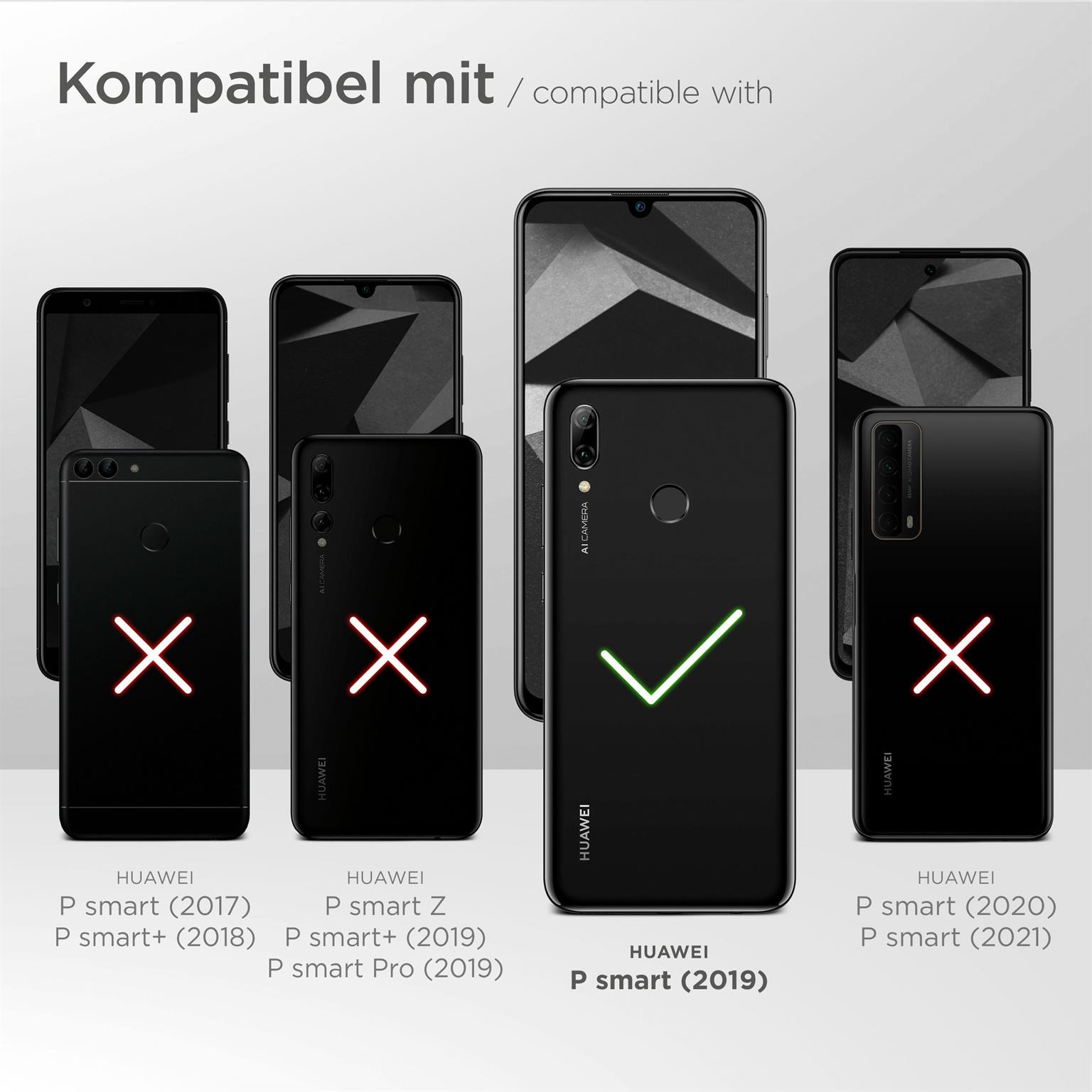 Telefone mit Häkchen und X-Markierungen, die die Kompatibilität anzeigen. Weißer Hintergrund.