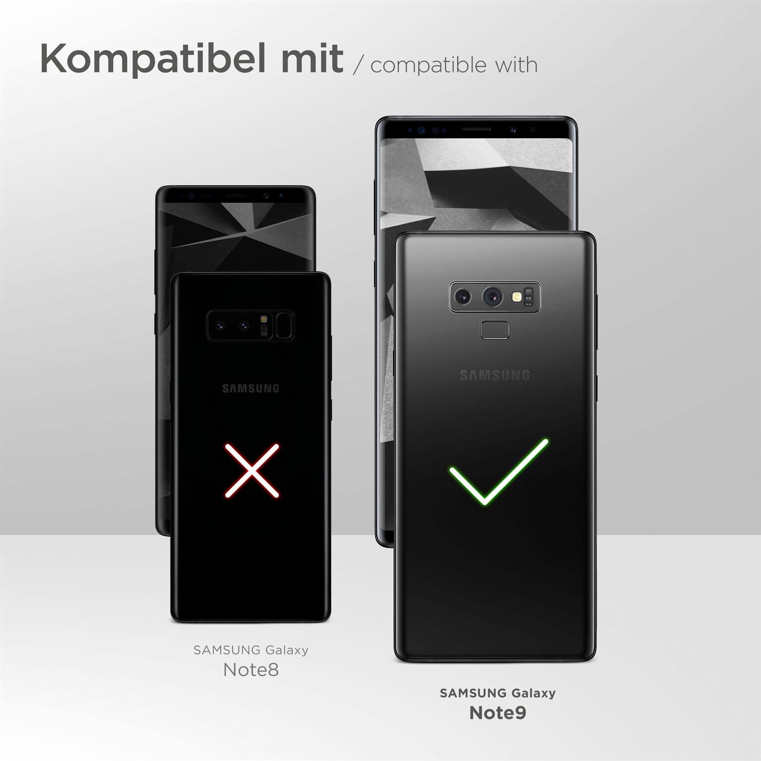 Schwarze Telefone mit Häkchen und roten X-Markierungen und Text „Kompatibel mit“ auf weißem Hintergrund.