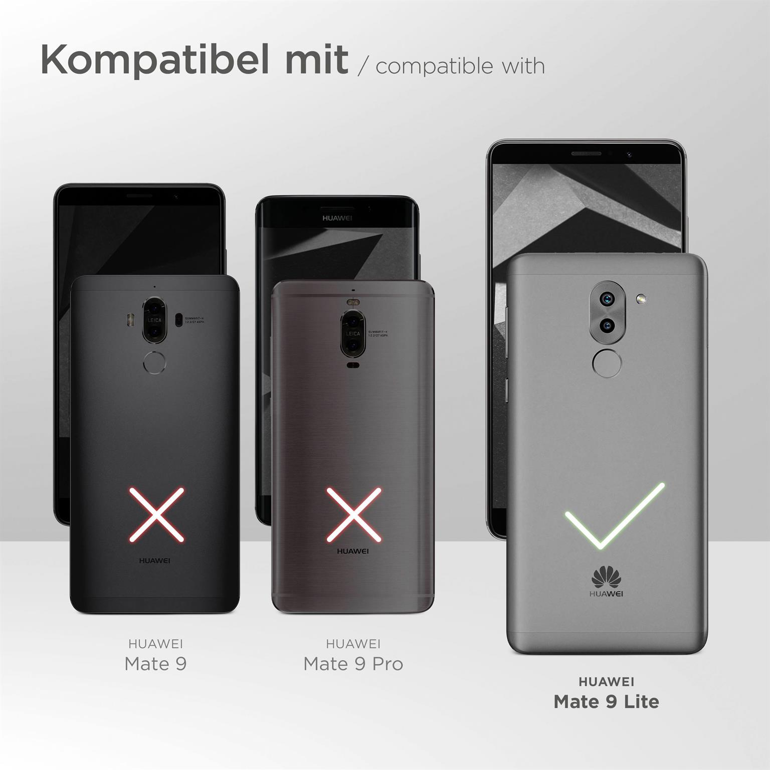 MOEX 3x Schutzfolie, Displayschutz(für Mate Huawei Lite) 9 klar