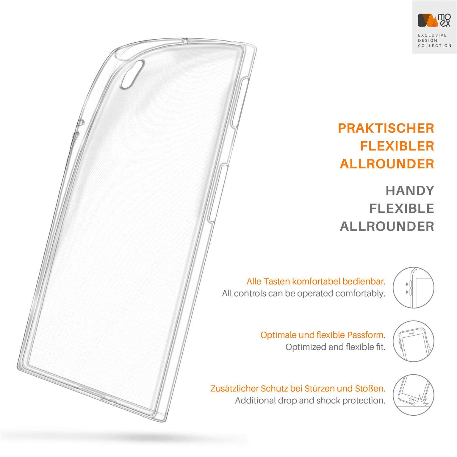 MOEX Aero Backcover, Sony, Case, Xperia Z1, Crystal-Clear