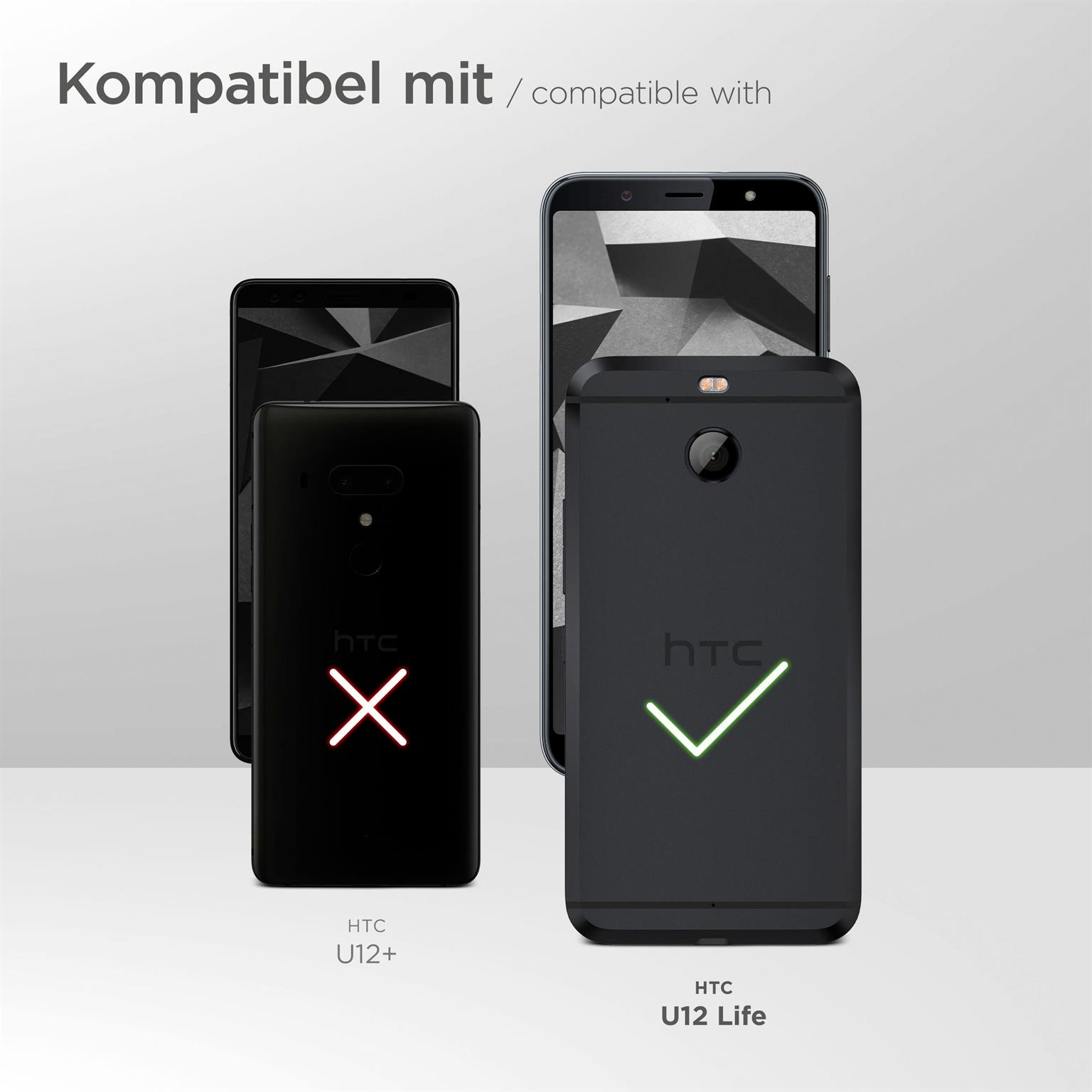 MOEX Panzerglas - Schutzfolie, HTC Life) U12 klar 2x Schutzglas(für