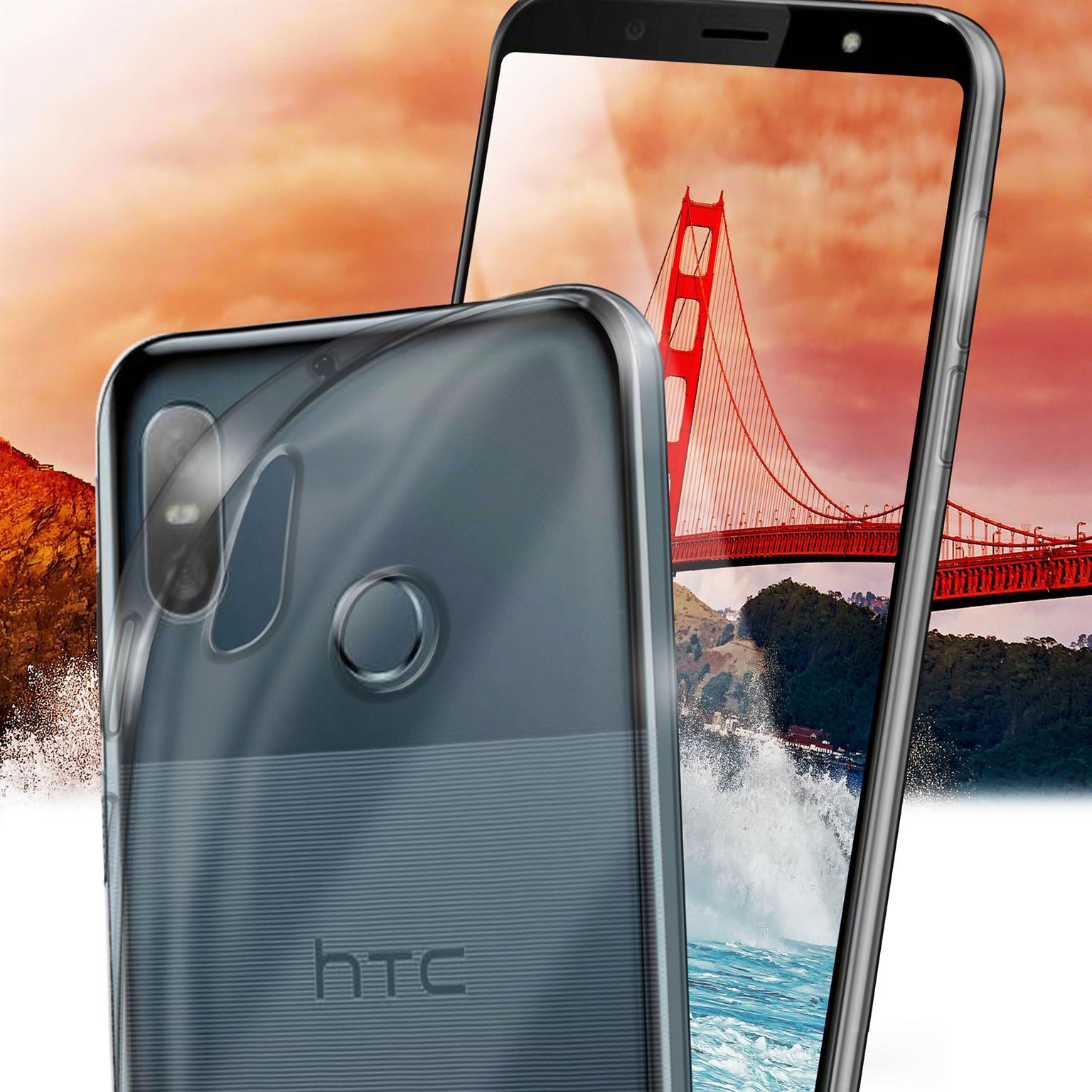 Backcover, Case, MOEX HTC, Life, U12 Crystal-Clear Aero
