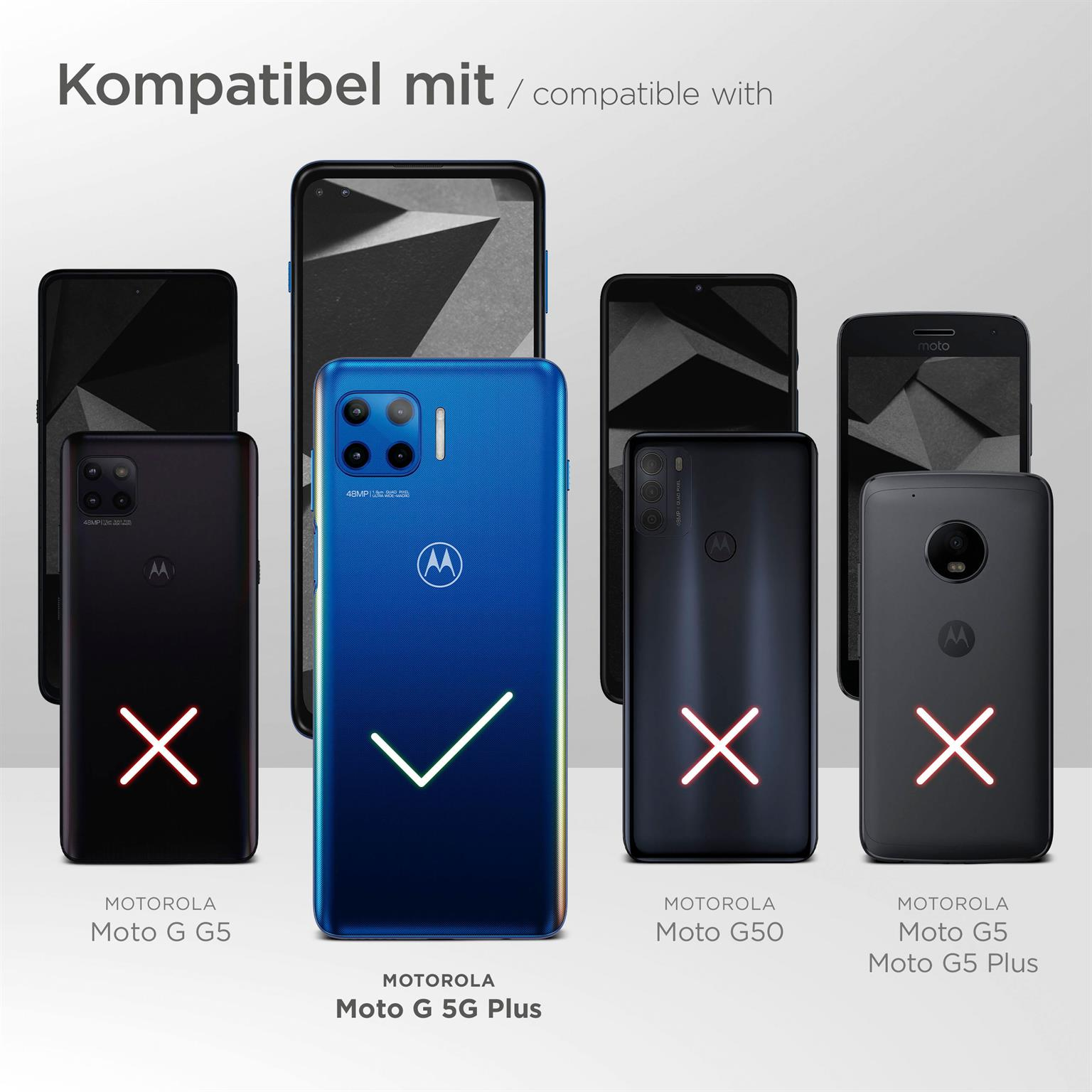 MOEX 3x Schutzfolie, matt Motorola 5G Plus) G Displayschutz(für Moto