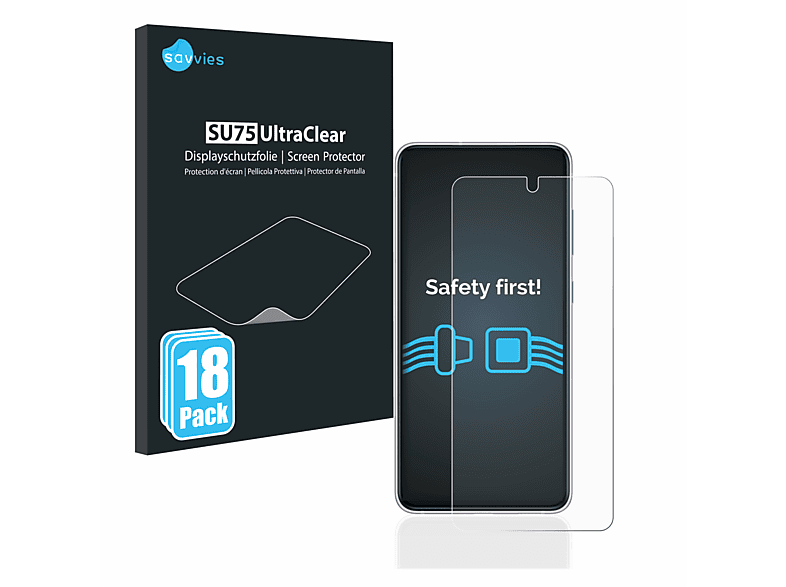 SAVVIES 18x klare Schutzfolie(für Samsung Galaxy S21 FE 5G)