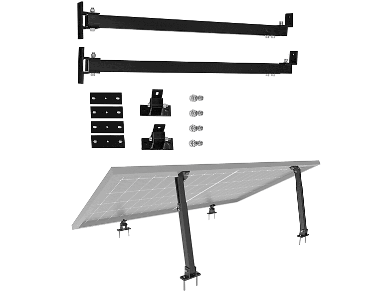 NUASOL Verstellbare Halterung Grad 30-60 Halterungs-Set - Silber Solar