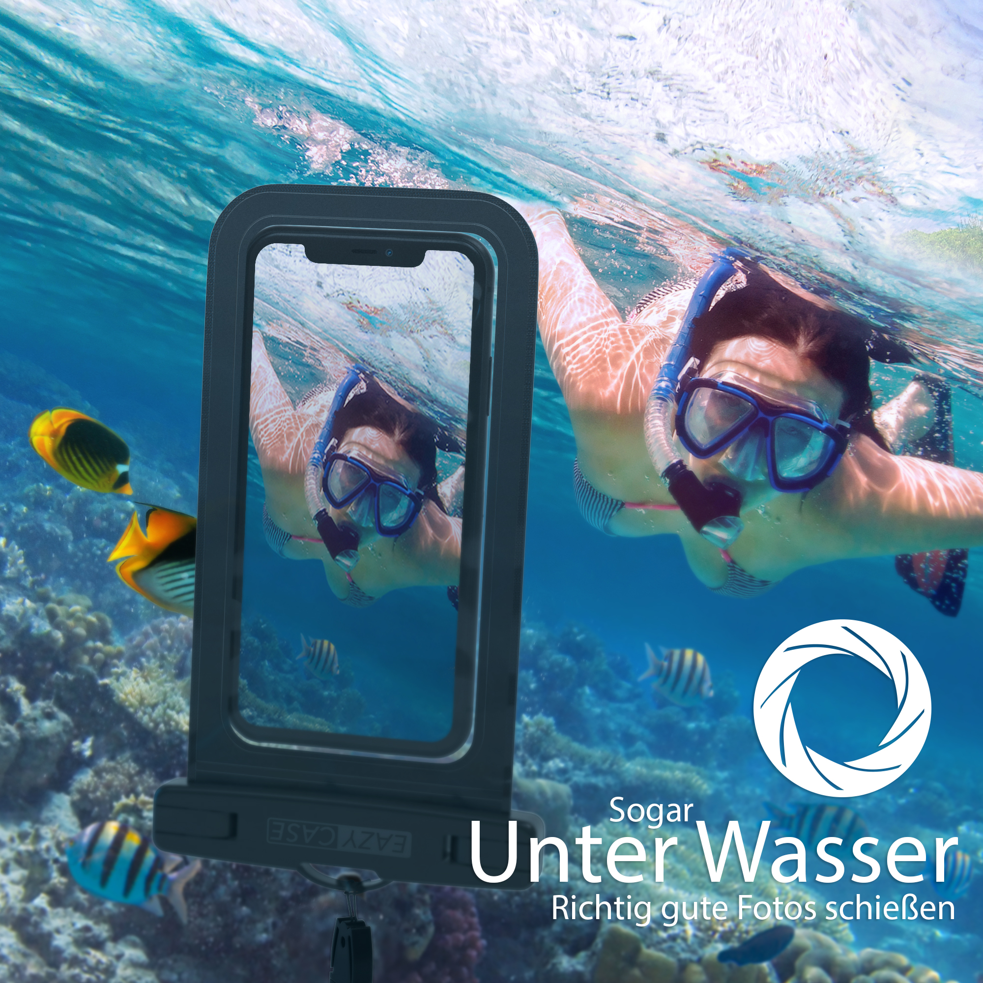 Handy Unterwasserschutzhülle, wasserdicht, Unterwasserschutzhülle Universal, Displaygröße bis 3.5\