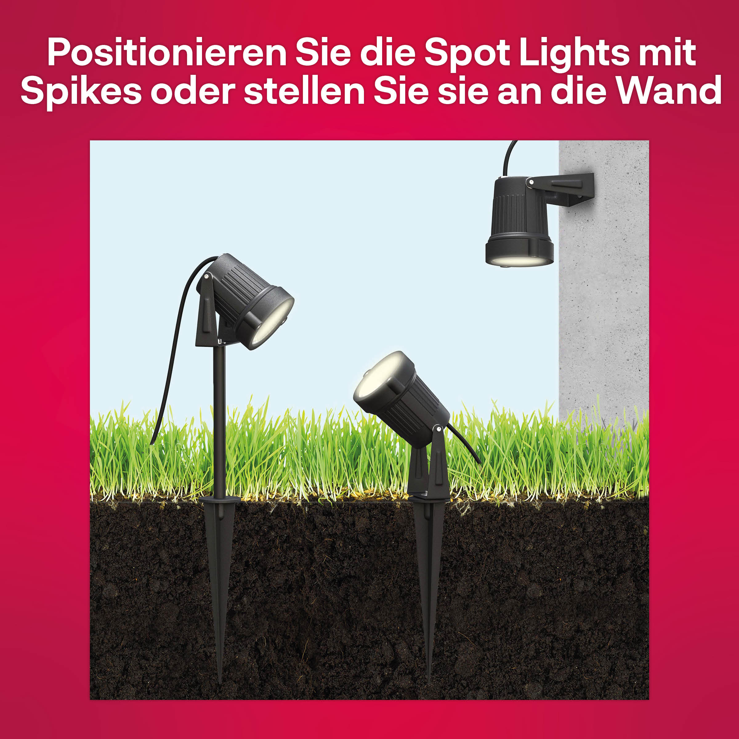 Lampe LED + INNR Outdoor Smart RGB Spots (3-pack) 1800K-6500K