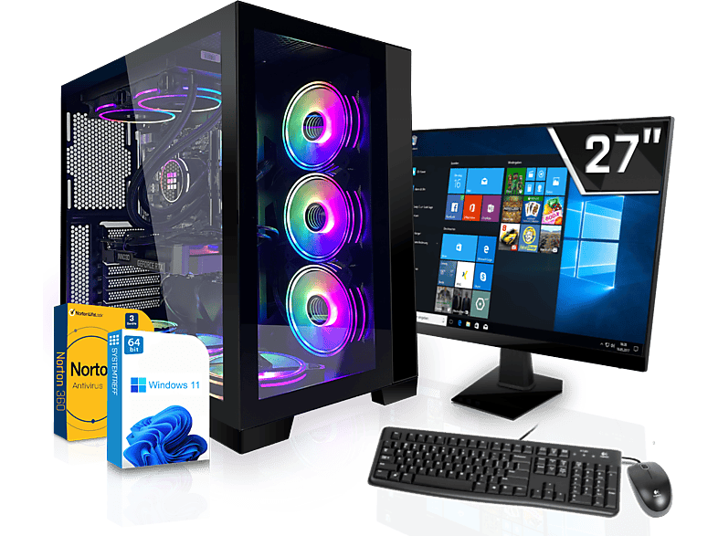 SYSTEMTREFF Gaming Komplett Intel Core i9-12900F, Komplett PC mit i9-12900F Prozessor, 32 GB RAM, 1000 GB mSSD, AMD Radeon RX 6950 XT 16GB GDDR6, 16 GB