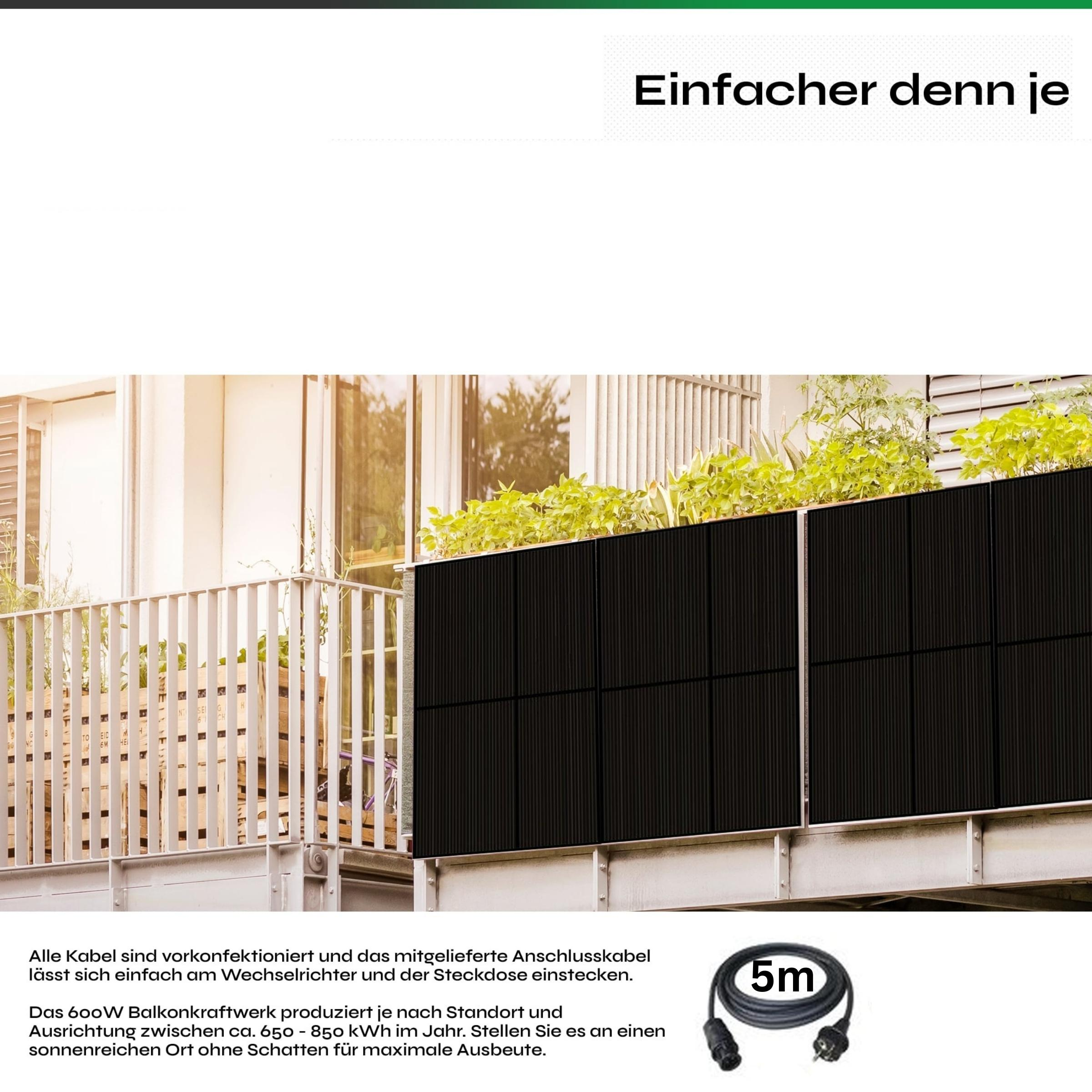 600 Smart / Steckerfertig WIFI W TINOS Balkonkraftwerk Photovoltaik 820 W