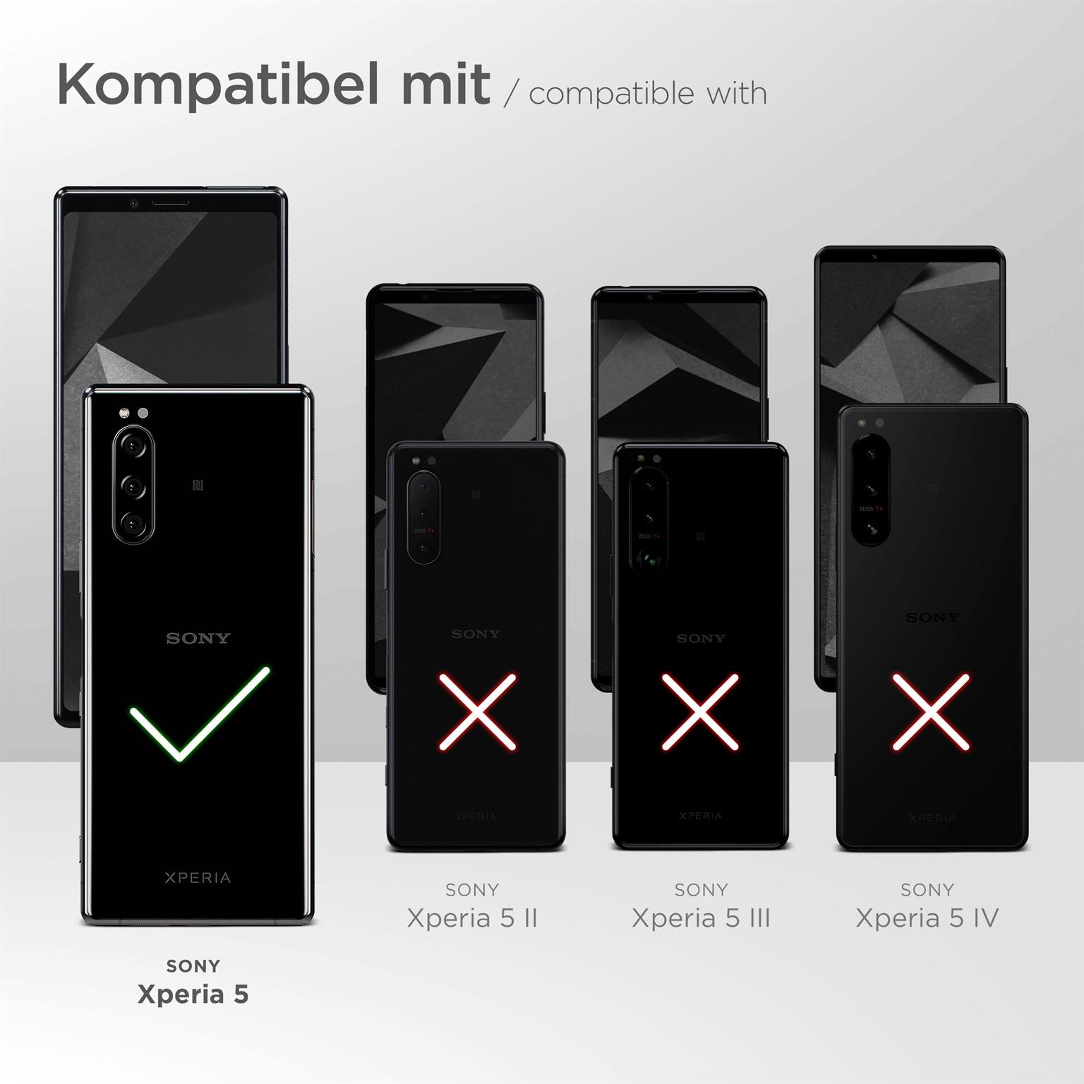 MOEX 3x Schutzfolie, matt Displayschutz(für 5) Xperia Sony