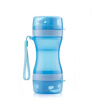 Botella con Depósito de Agua y Comida para Mascotas  - IG816711 INNOVAGOODS, Azul