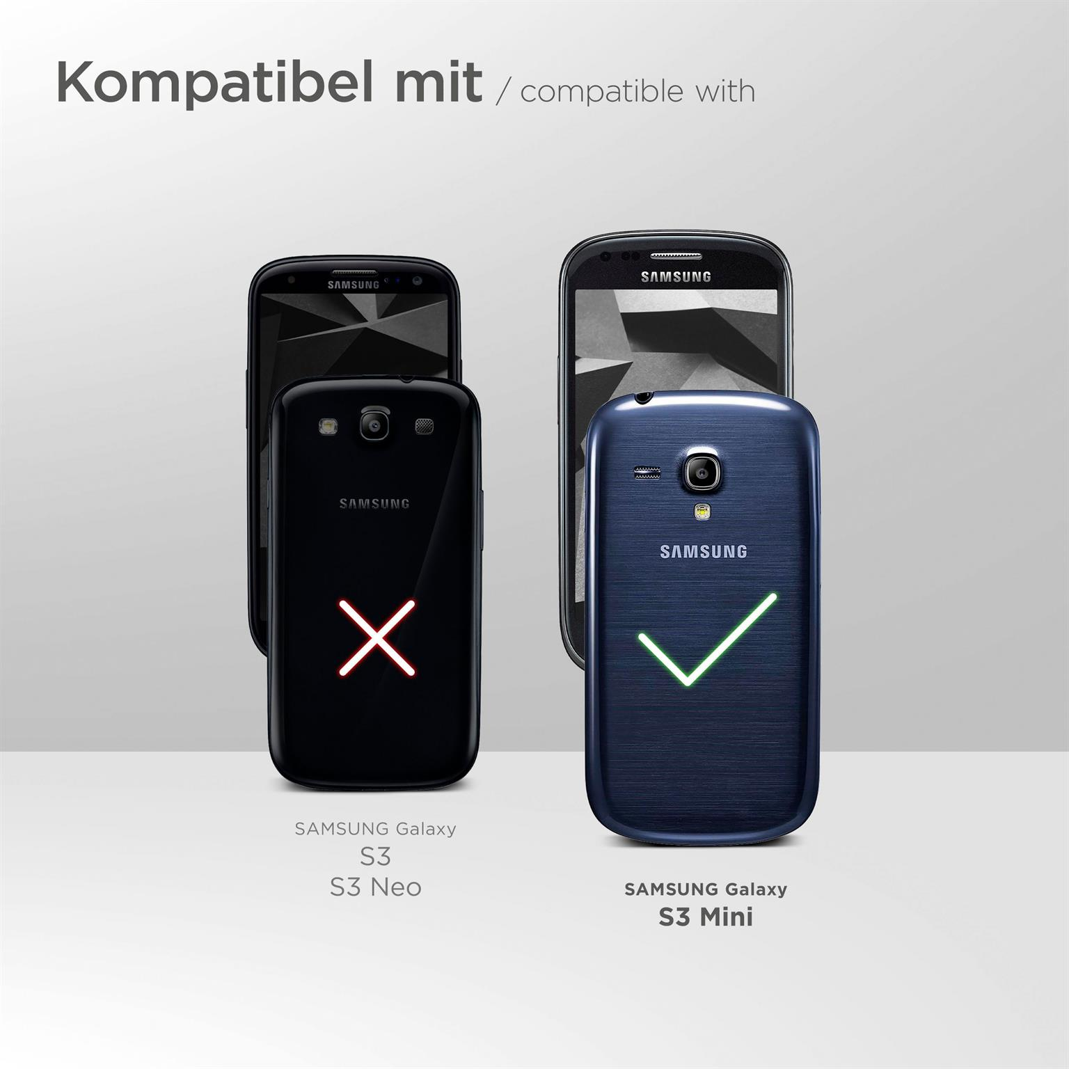 MOEX Flip Case, Flip Samsung, Galaxy Mini, S3 Cover, Aqua-Cyan