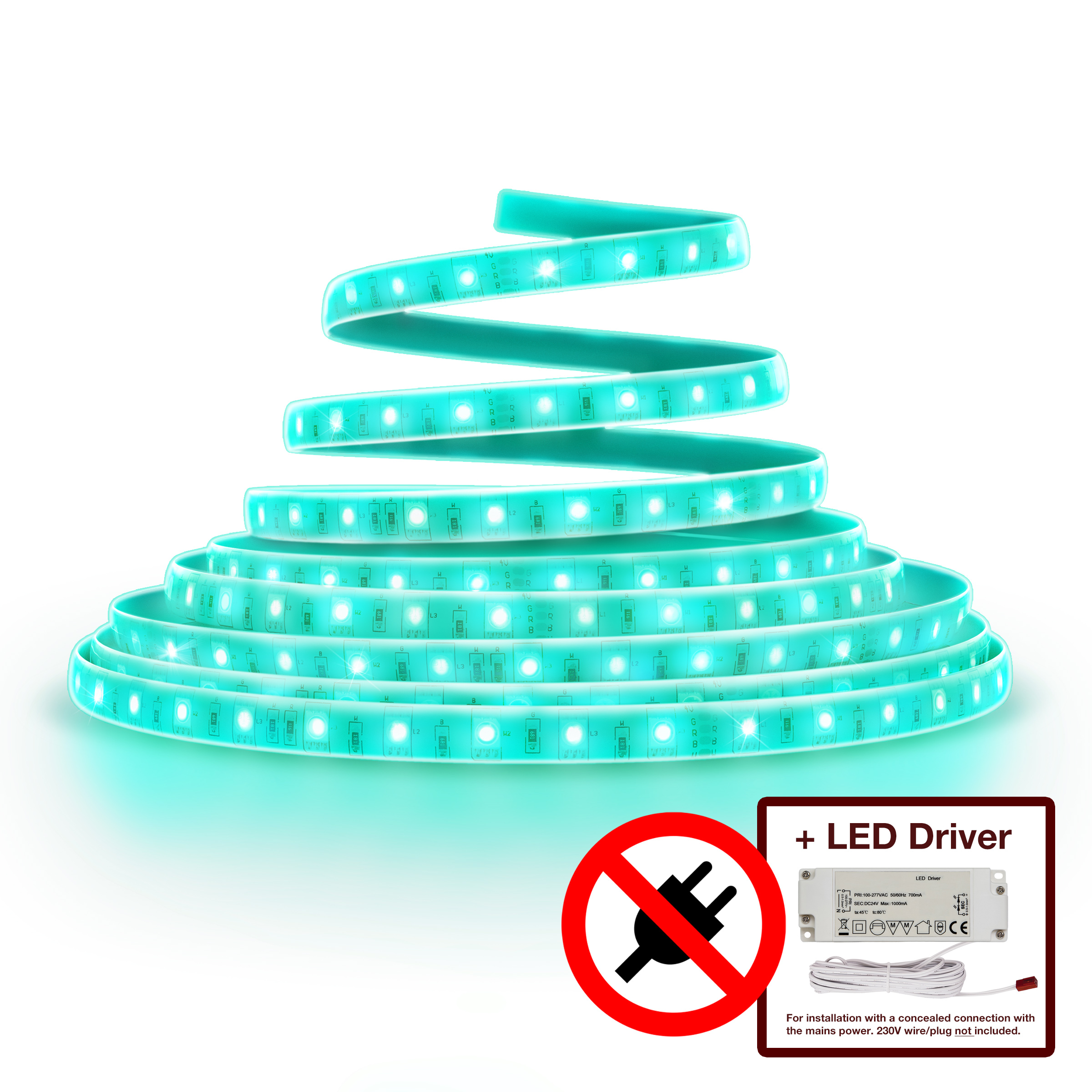 /LD Philips mit Zigbee C Strip Alexa, white Kompatibel & Hue 1800K-6500K RGB Led + Stripe Indoor Driver, Flex FL 140 4M INNR LED