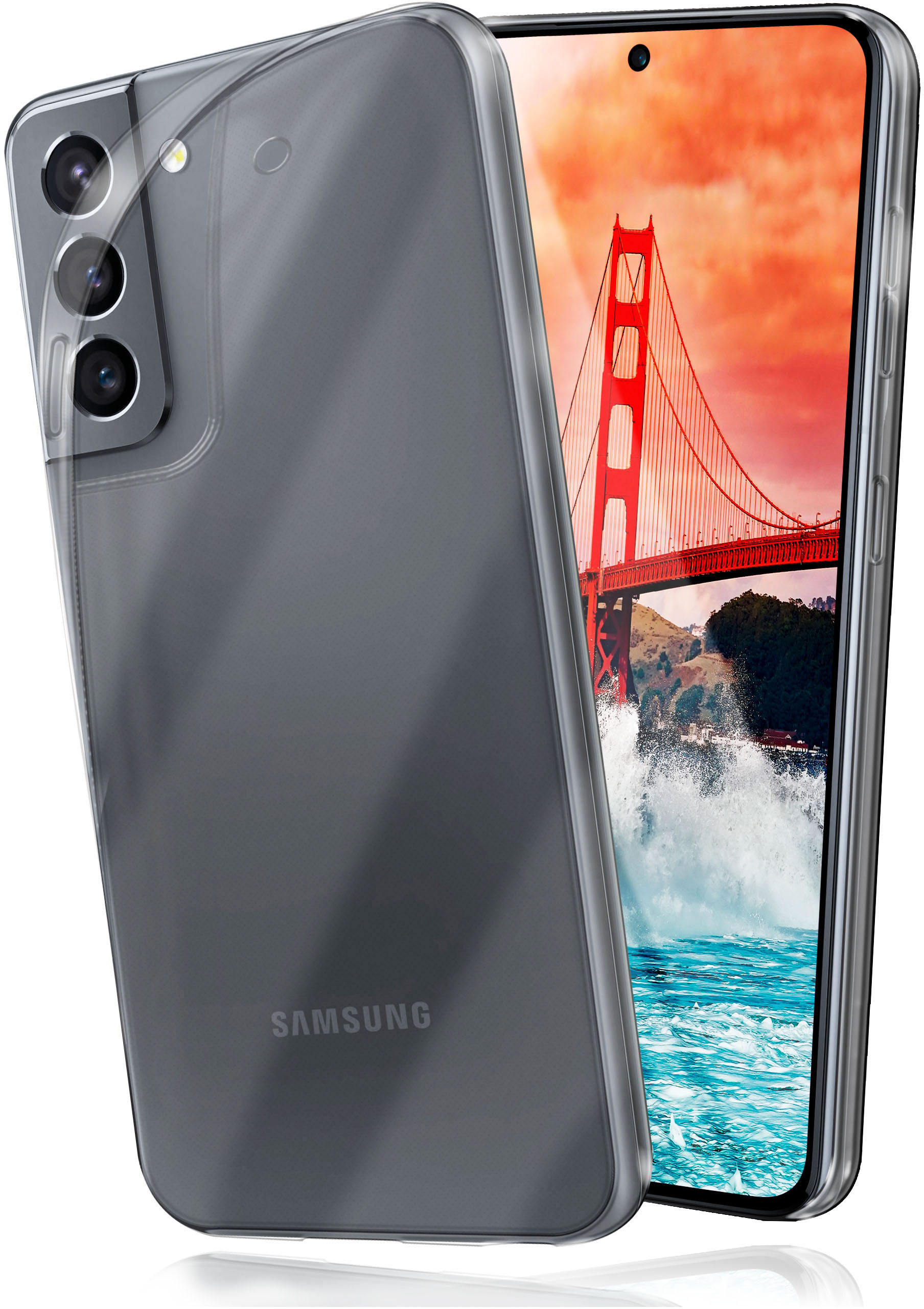 Case, Backcover, S21 MOEX Samsung, Crystal-Clear Galaxy Aero Plus,