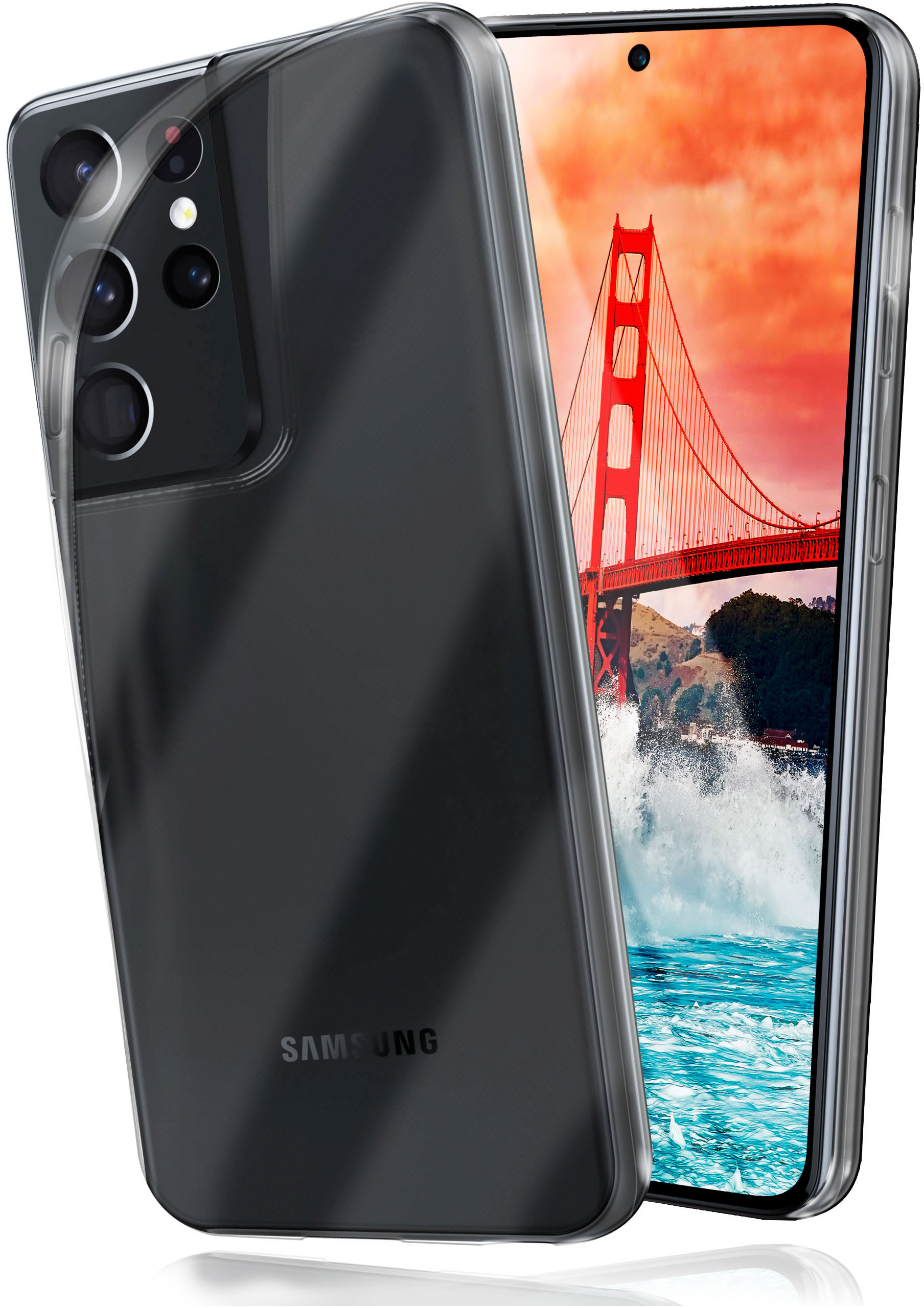 S21 Backcover, MOEX Case, Crystal-Clear Galaxy Ultra, Aero Samsung,