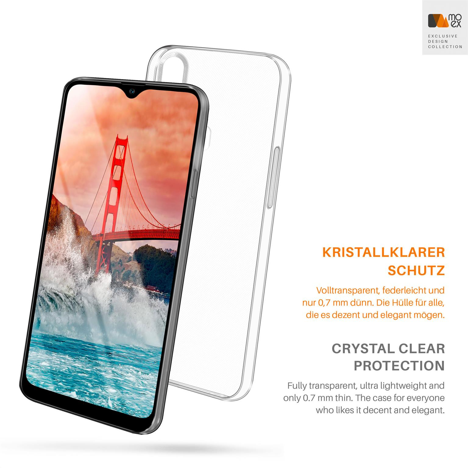 Case, Crystal-Clear MOEX Samsung, Backcover, A20s, Galaxy Aero