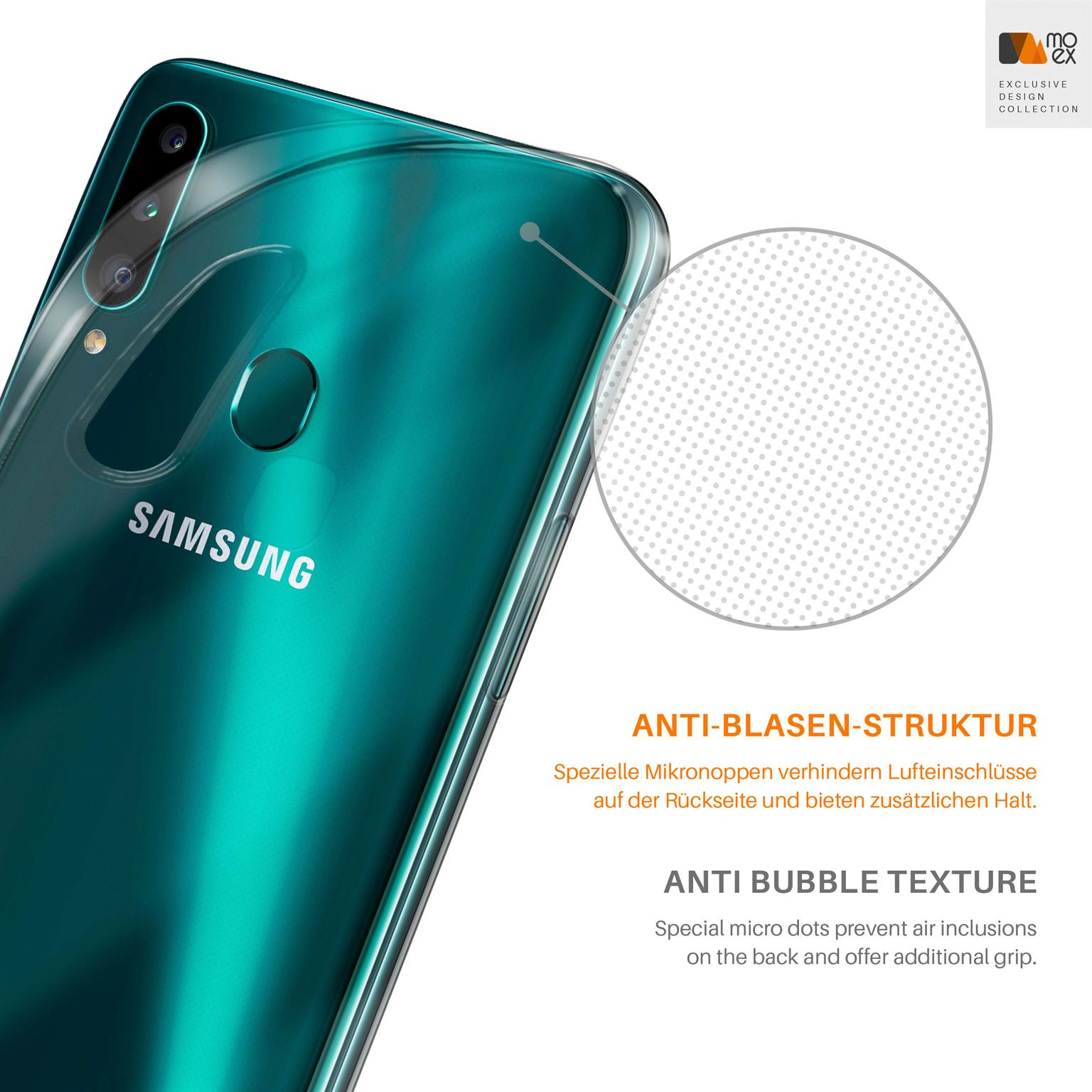 MOEX Aero Case, Galaxy A20s, Crystal-Clear Samsung, Backcover