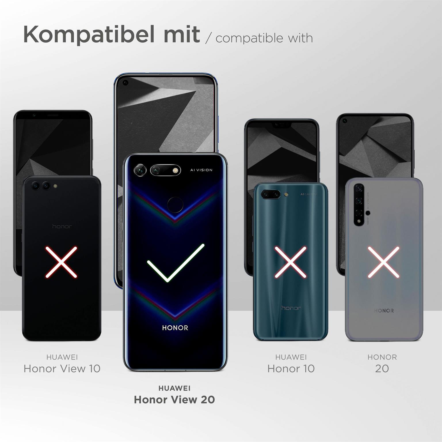 Bild zeigt Smartphones mit schwarzen Hüllen. Eines hat einen grünen Haken, andere rote X's.
