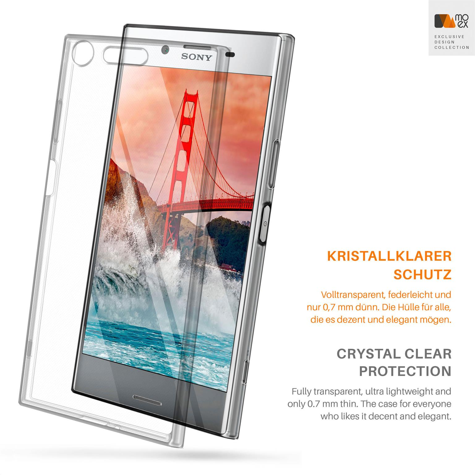 Case, XZ1, Backcover, MOEX Xperia Sony, Crystal-Clear Aero