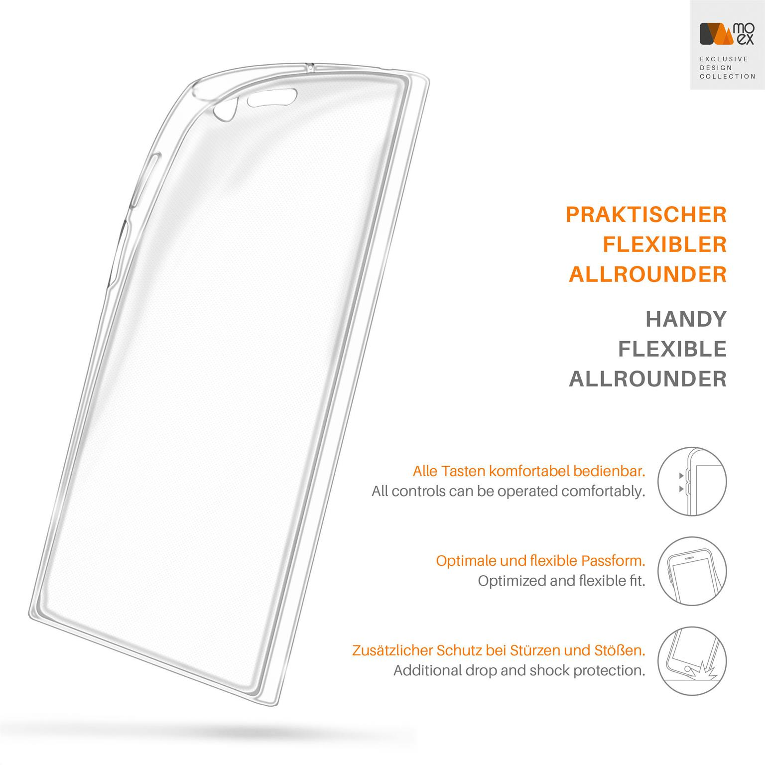 Case, XZ1, Backcover, MOEX Xperia Sony, Crystal-Clear Aero