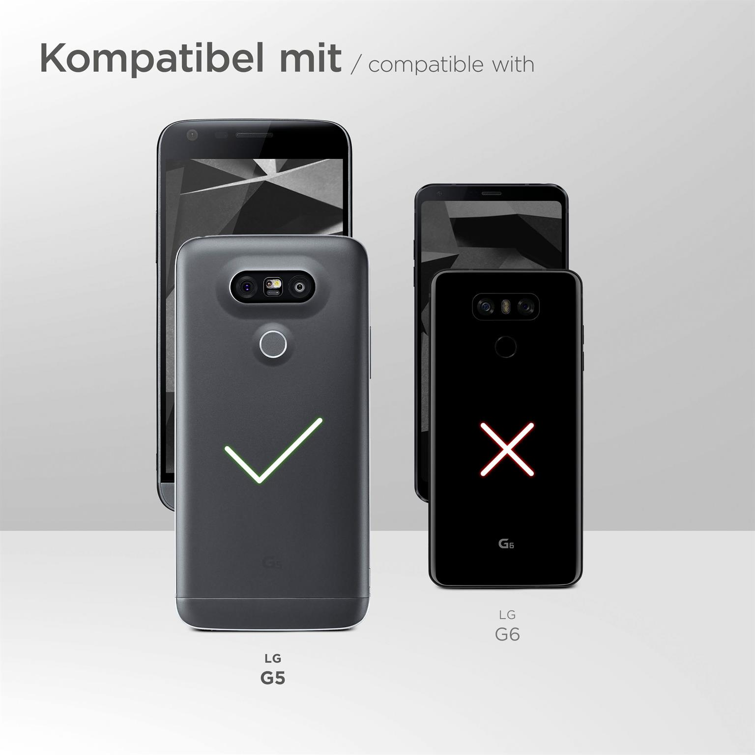 Bild zeigt verschiedene LG-Handymodelle mit kompatiblen Handyhüllen.