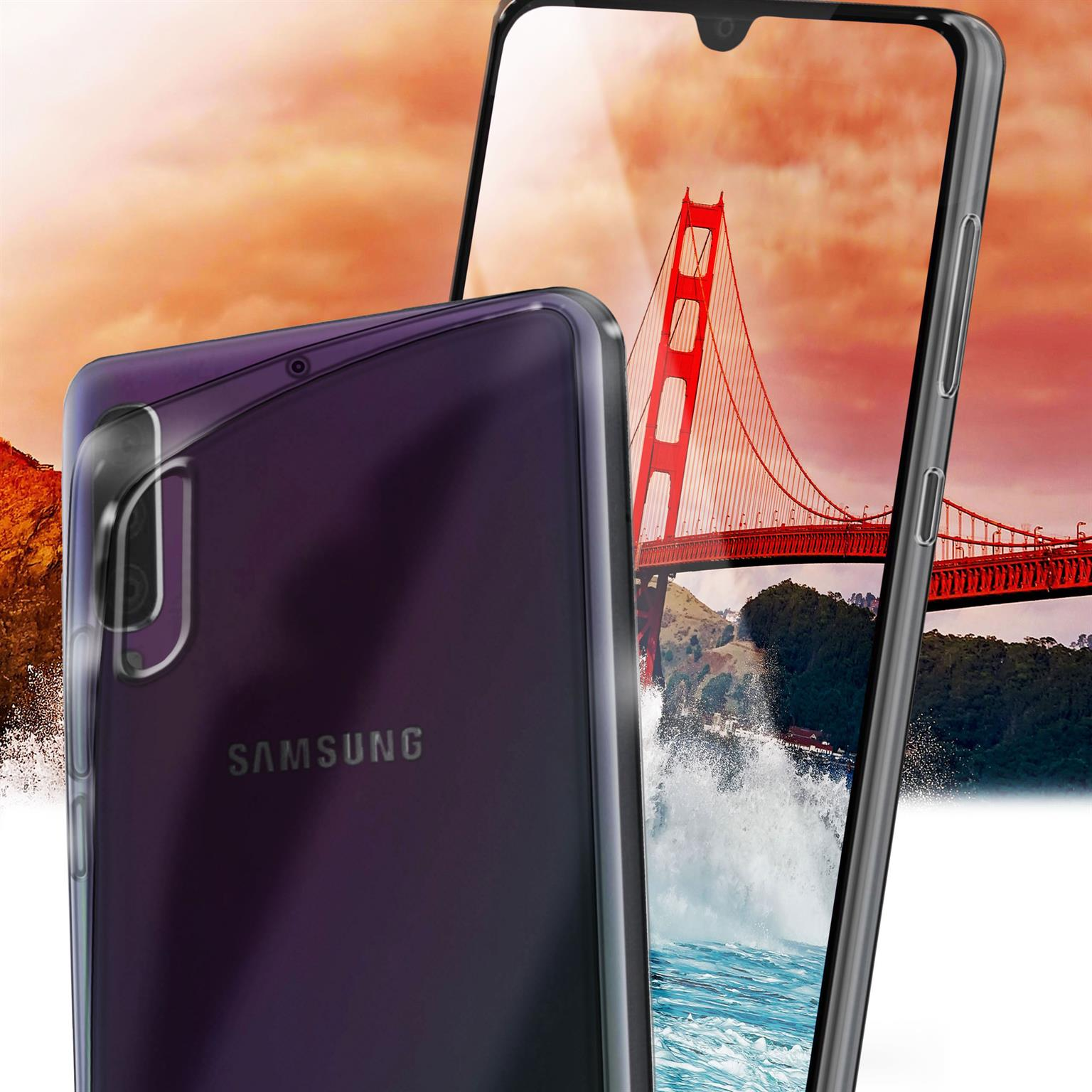 A40, Galaxy Crystal-Clear Samsung, Backcover, Case, MOEX Aero