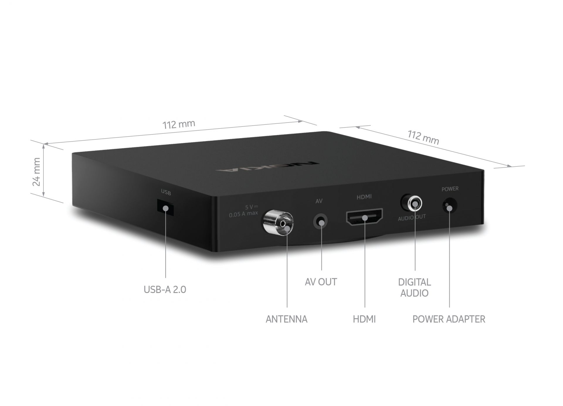 NOKIA Terrestrial 6000 Terrestrischer Receiver (H.264), Schwarz) (DVB-T2