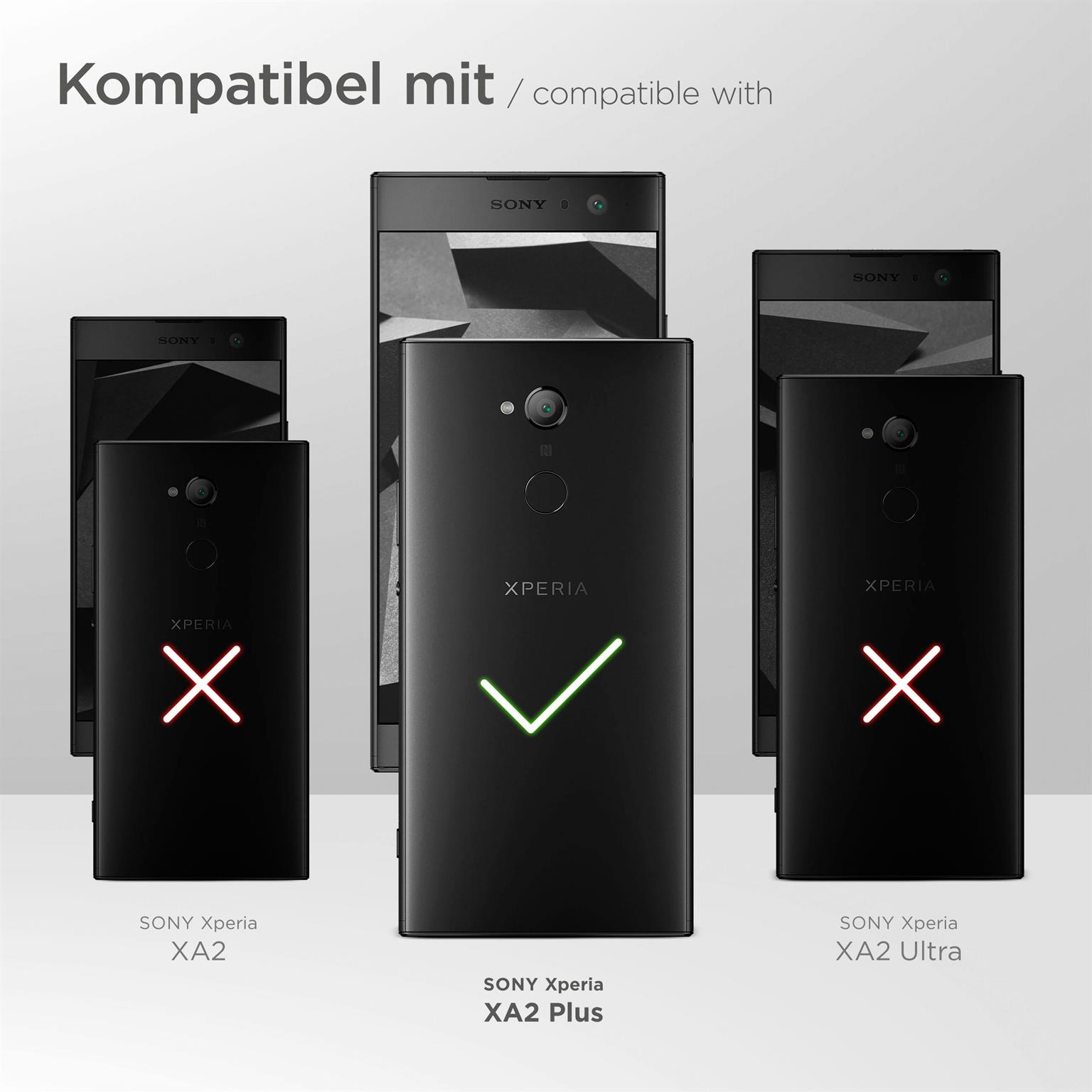 Deep-Black Xperia Plus, Cover, XA2 Flip Flip MOEX Case, Sony,