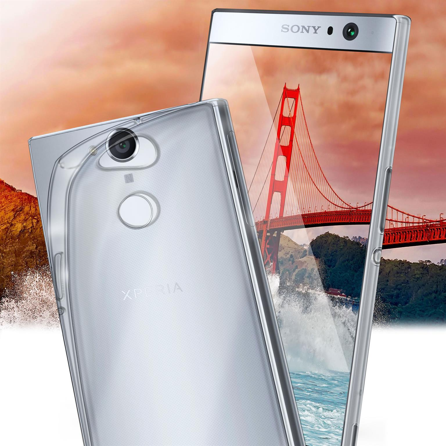 MOEX Aero Case, Plus, Sony, XA2 Crystal-Clear Backcover, Xperia