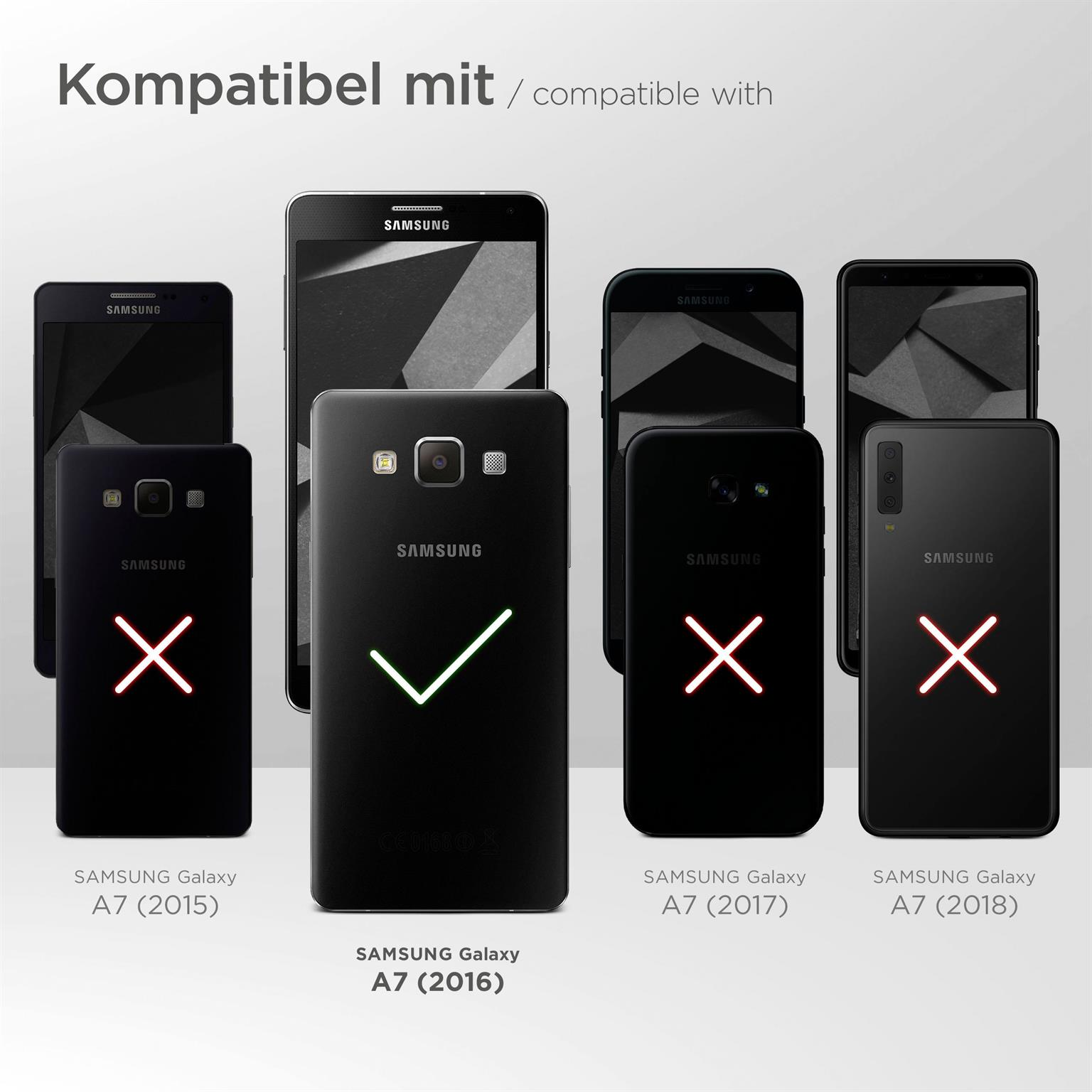 Schwarz Alpha Backcover, MOEX Case, A7 Galaxy (2016), Samsung,