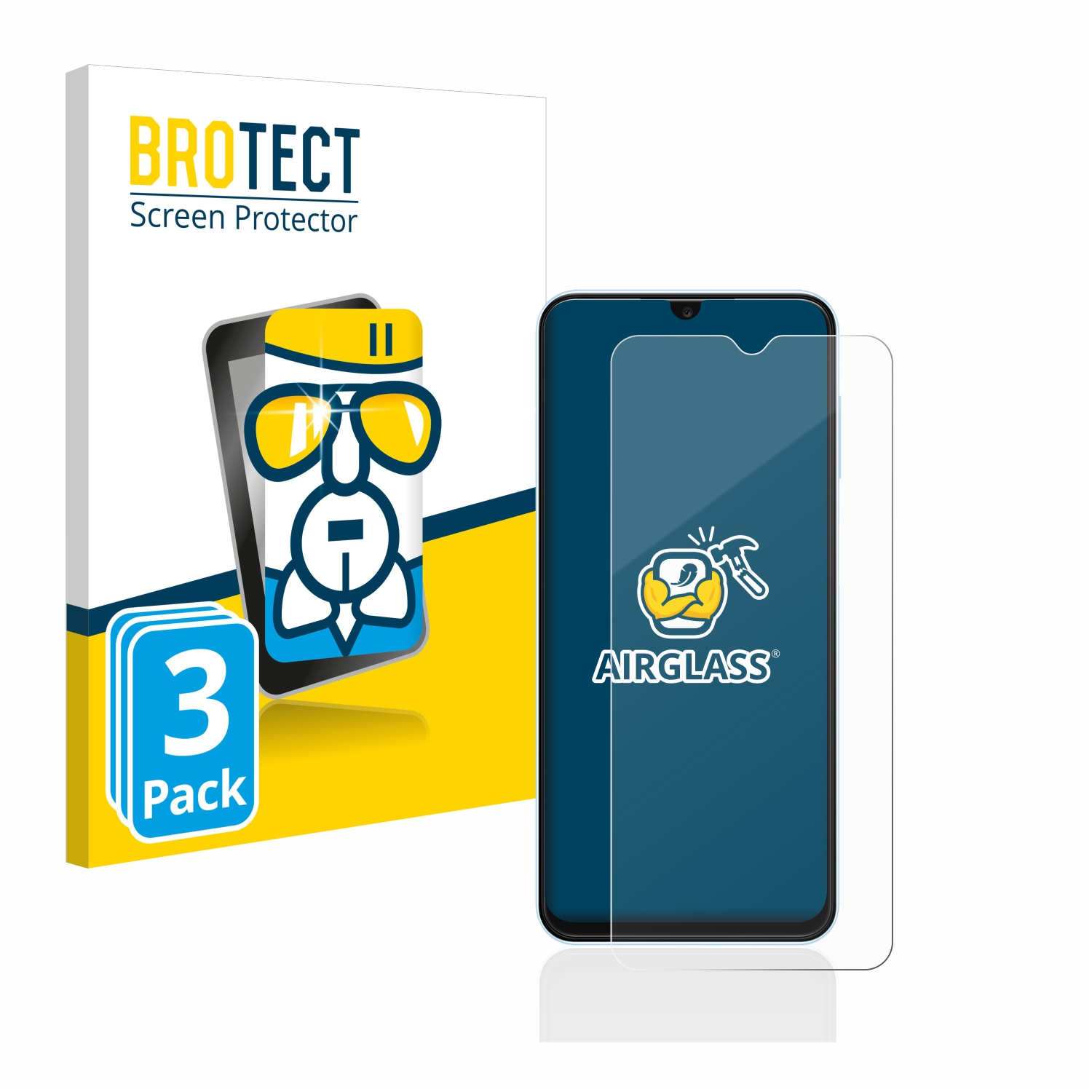 Schutzfolie(für Airglass klare Galaxy 3x BROTECT A13) Samsung