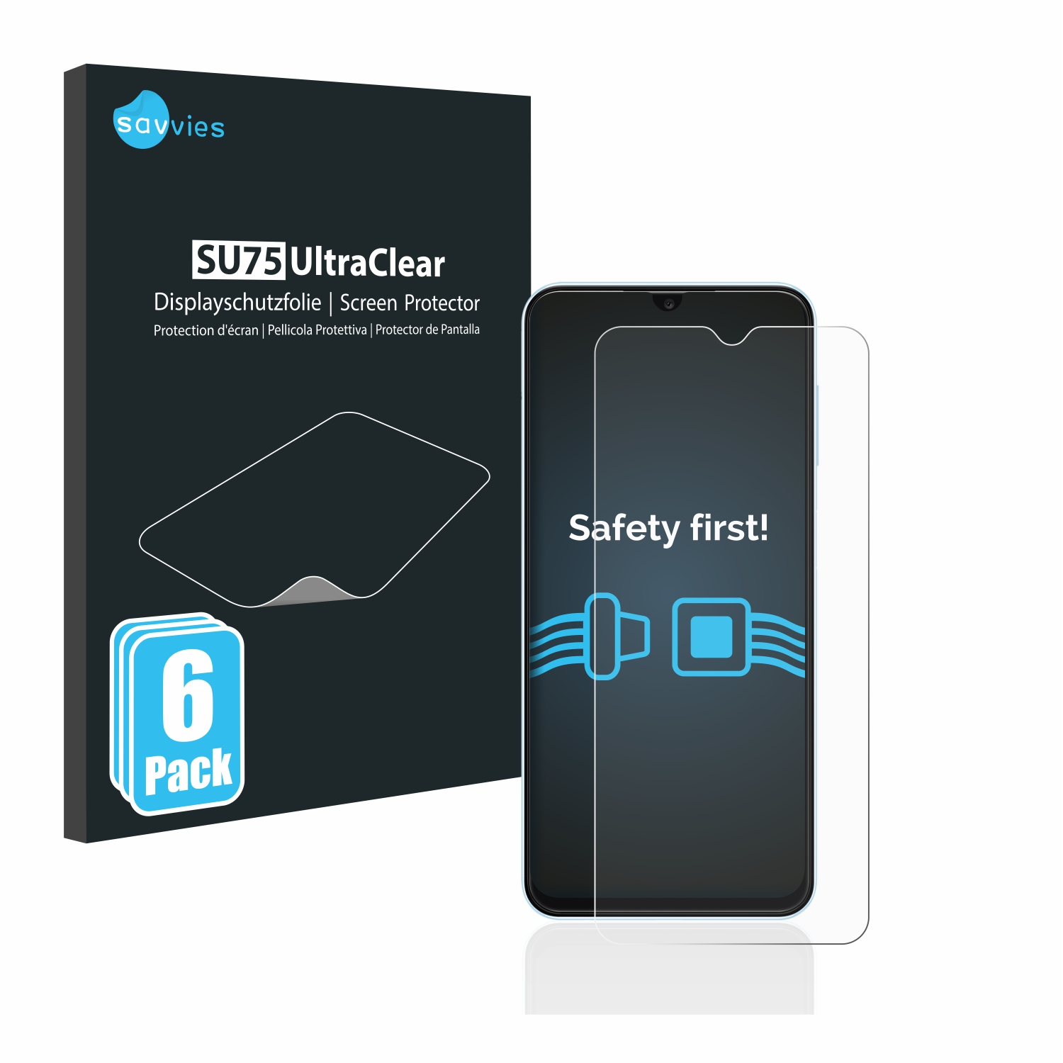 SAVVIES 6x klare Schutzfolie(für Samsung Galaxy A13)