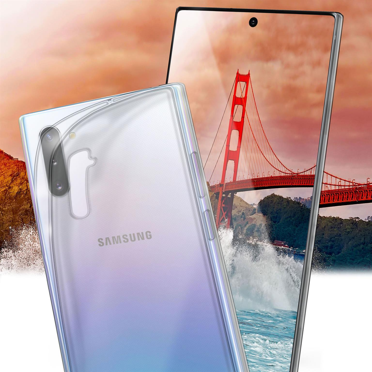MOEX Aero Case, Crystal-Clear Backcover, Note Galaxy 10, Samsung
