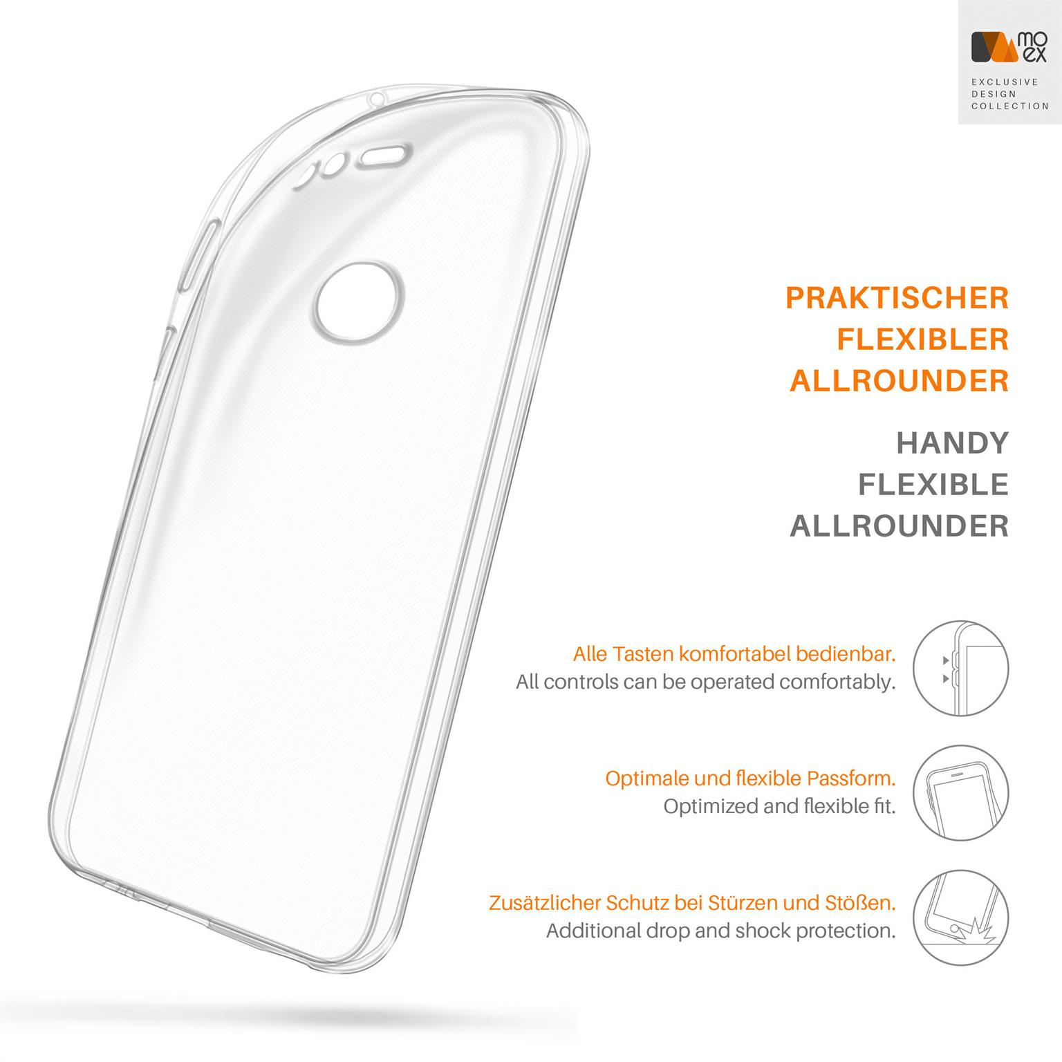 Aero Case, Crystal-Clear Pixel, Backcover, MOEX Google,