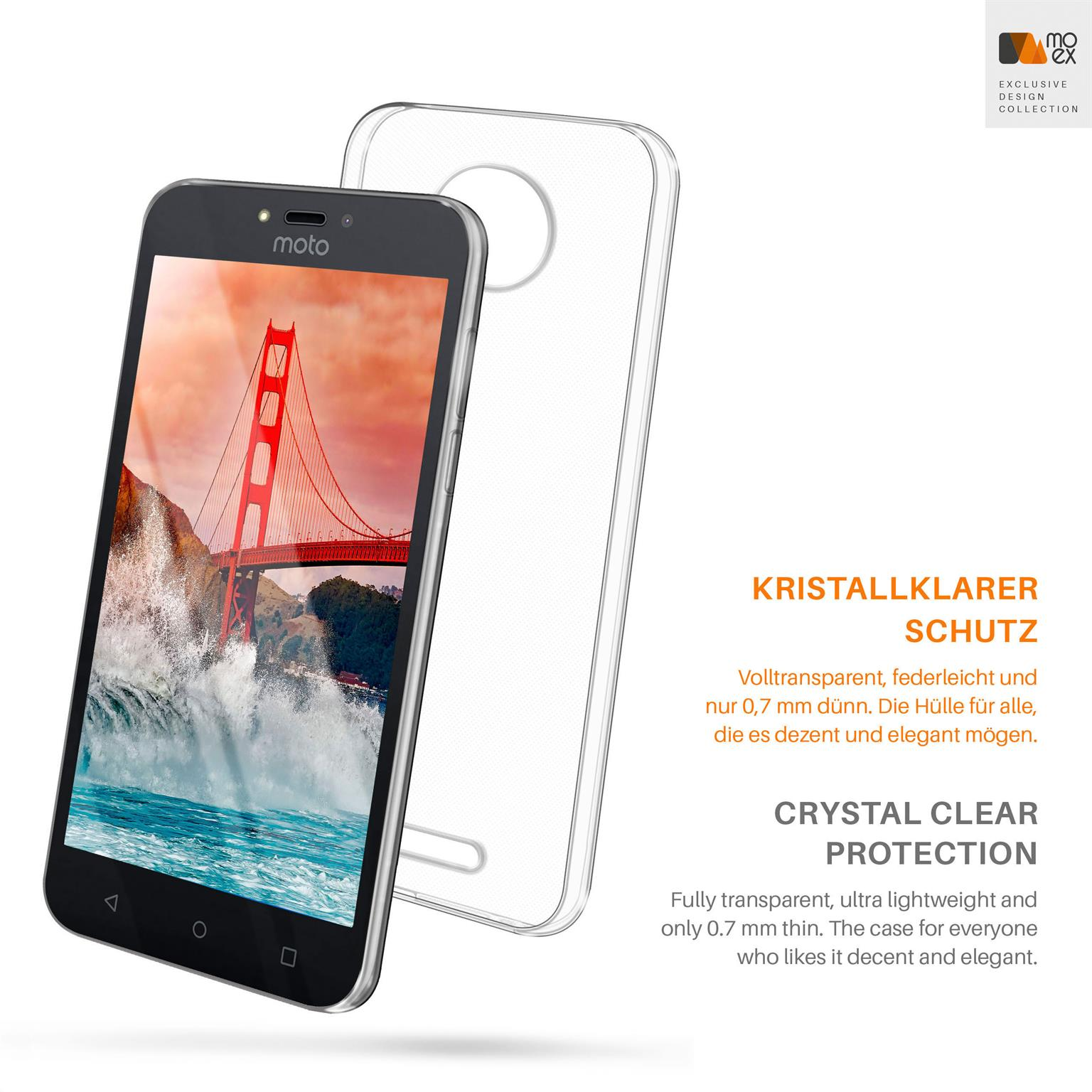 Moto Crystal-Clear Aero C, Motorola, Case, Backcover, MOEX