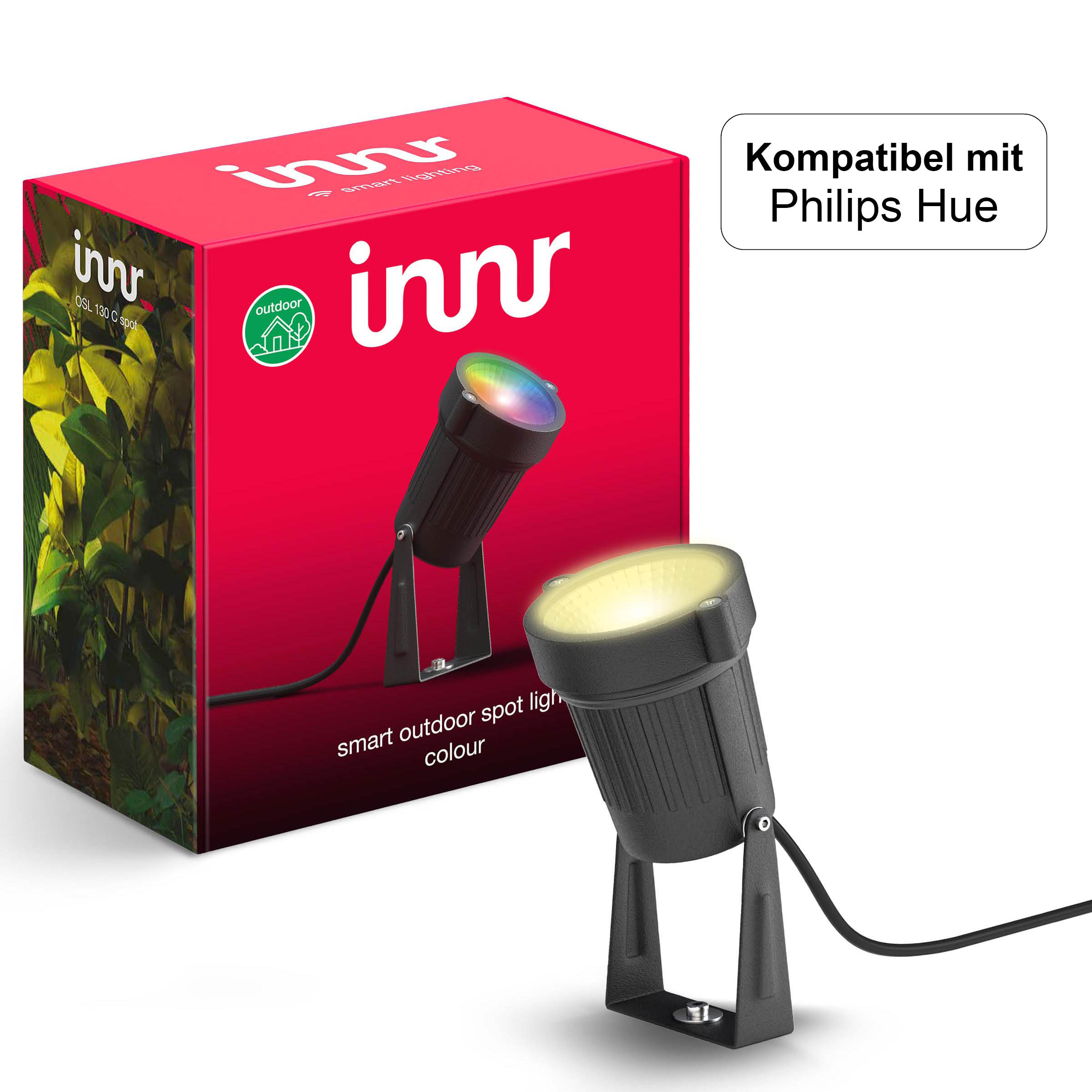Kompatibel INNR Spot Spot Philips + 1800K-6500K & Alexa, RGB white Lights Hue Lampe LED C Outdoor Extension, Zigbee 130 mit 1-pack, OSL