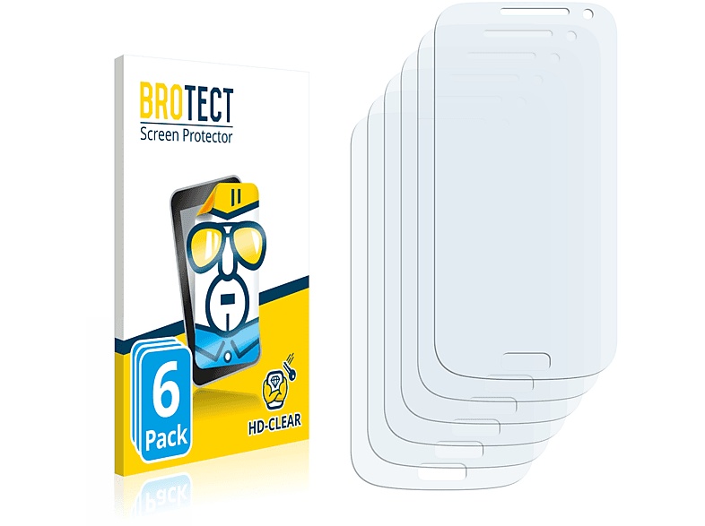 BROTECT 6x klare Schutzfolie(für Samsung Galaxy S4 Mini)