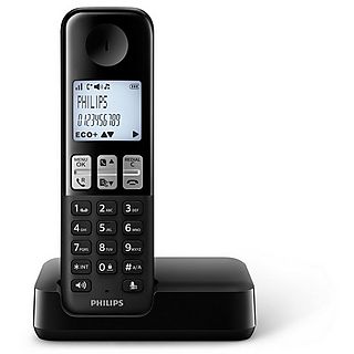 Teléfono inalámbrico - PHILIPS D2501B, RDSI, Negro