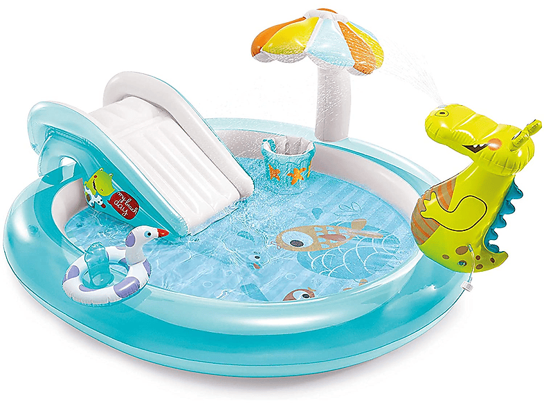 (201x107x84cm) - INTEX Gator Playcenter 57165NP Wasserspielzeug, - mehrfarbig