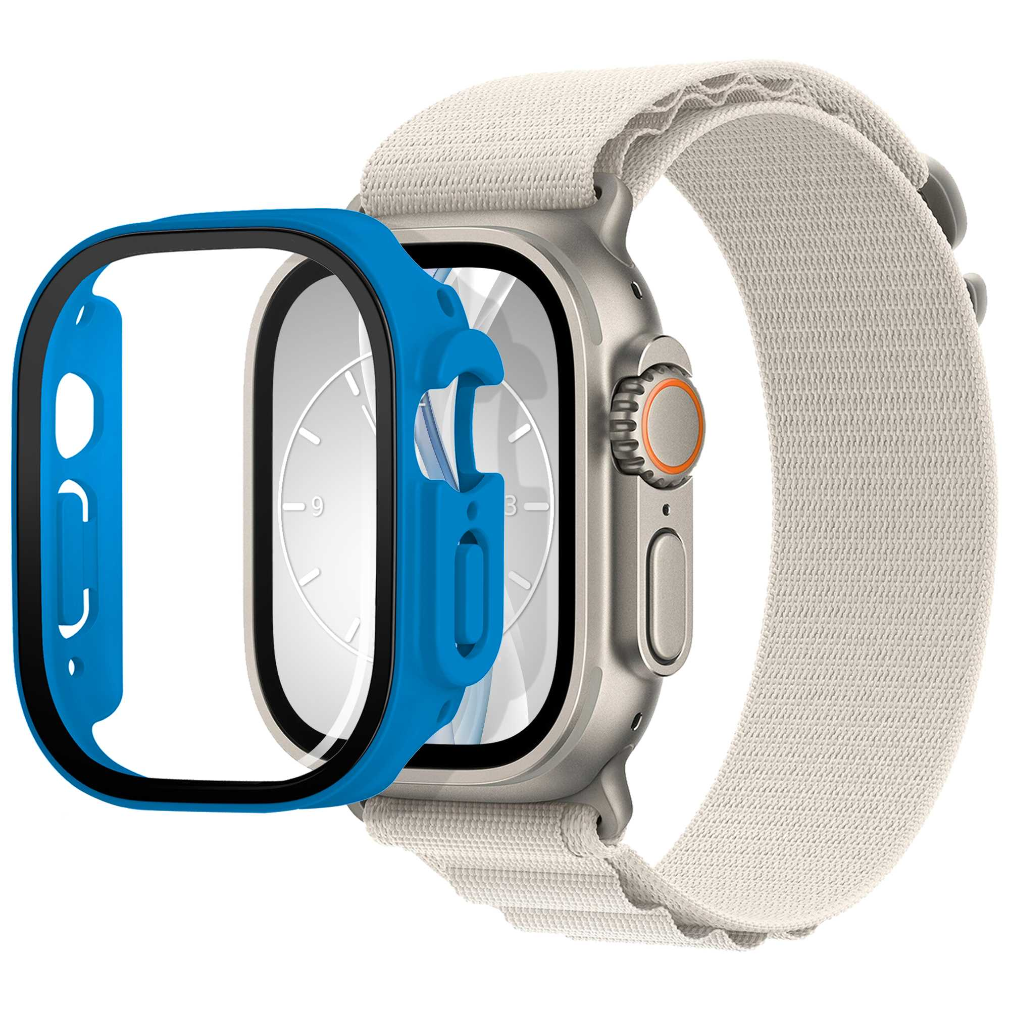MTB MORE ENERGY Apple Displayschutz Ultra, 2) Case Watch Bumper Watch Schutzhülle(für Ultra mit