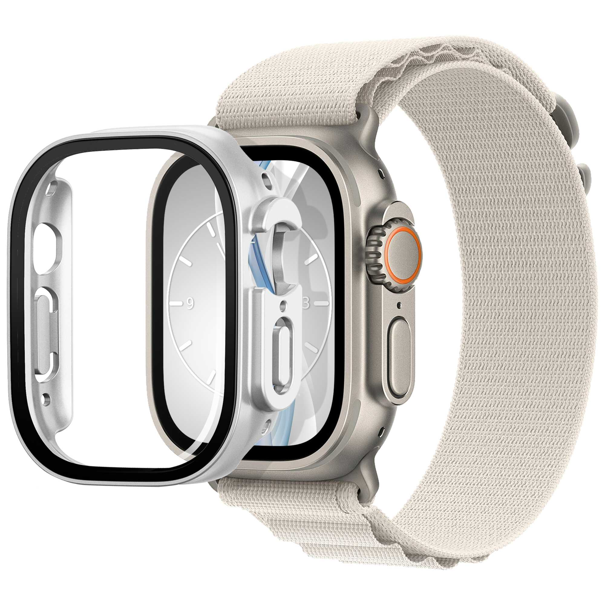 Displayschutz mit ENERGY Ultra, Bumper MORE 2) Case Watch Ultra MTB Schutzhülle(für Apple Watch