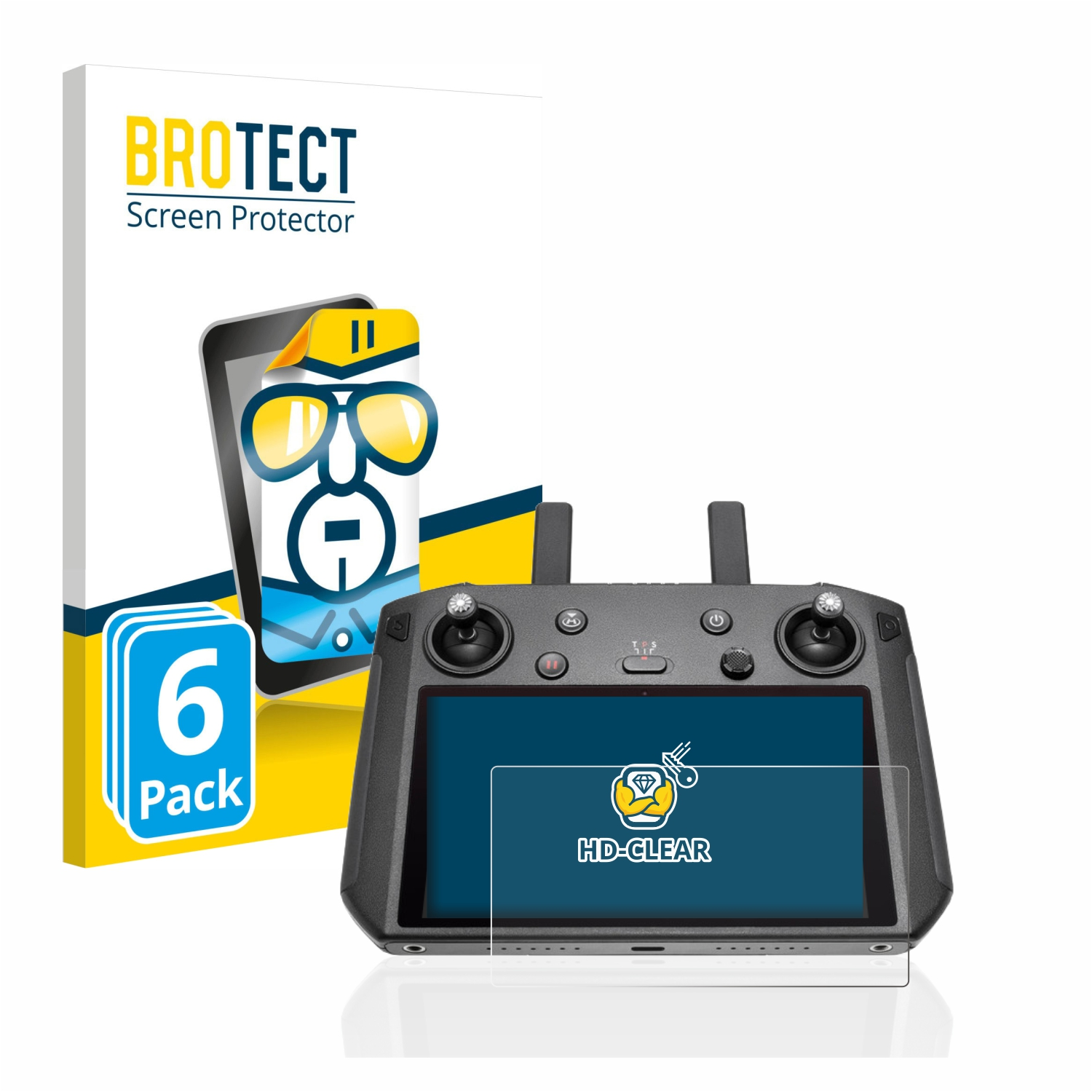 BROTECT 6x klare Controller) Smart Schutzfolie(für DJI